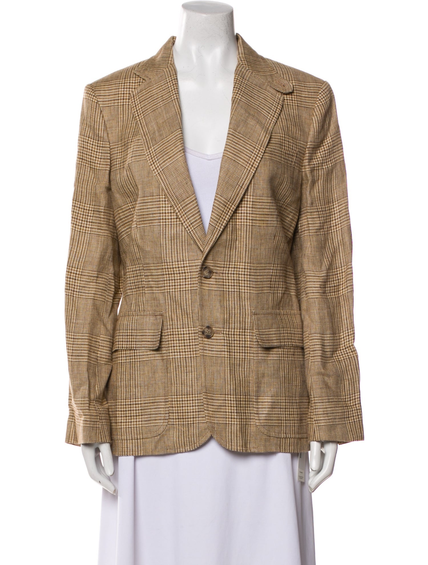 Polo Ralph Lauren Linen Houndstooth Print Blazer w/ Tags