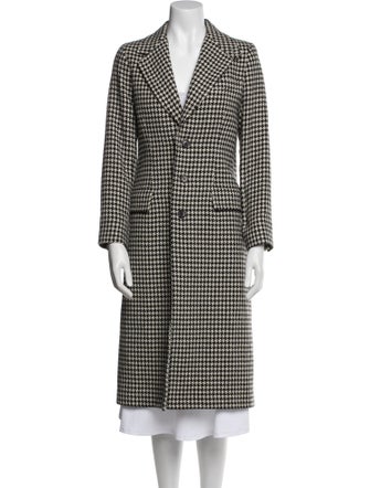 Polo Ralph Lauren Wool Houndstooth Print Peacoat