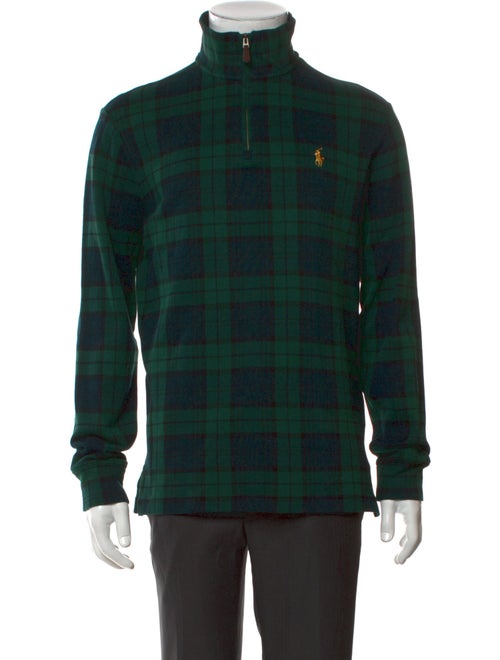 Polo Ralph Lauren Plaid Print Turtleneck Polo Sweater