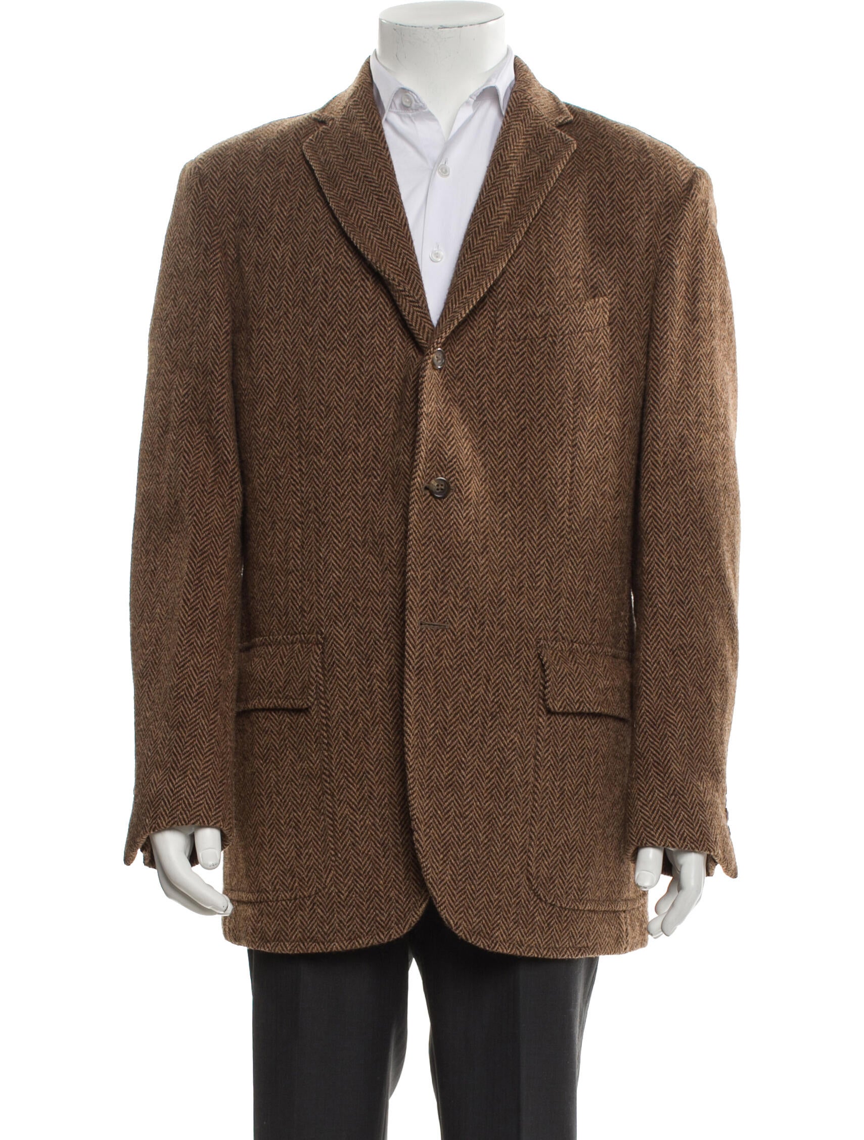 Polo Ralph Lauren Virgin Wool Tweed Pattern Peacoat