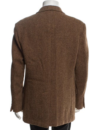 Polo Ralph Lauren Virgin Wool Tweed Pattern Peacoat