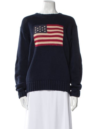 Polo Ralph Lauren Graphic Print Bateau Neckline Sweater