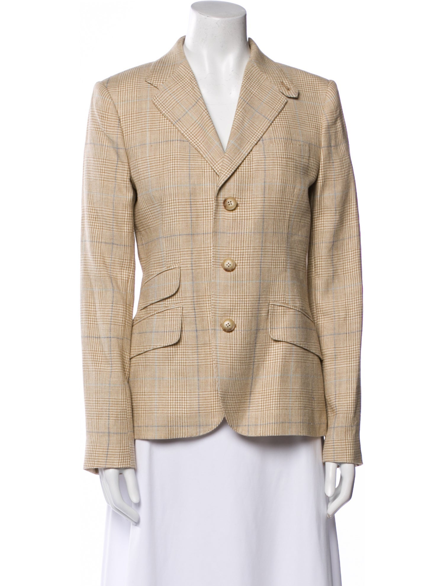 Polo Ralph Lauren Wool Plaid Print Blazer w/ Tags