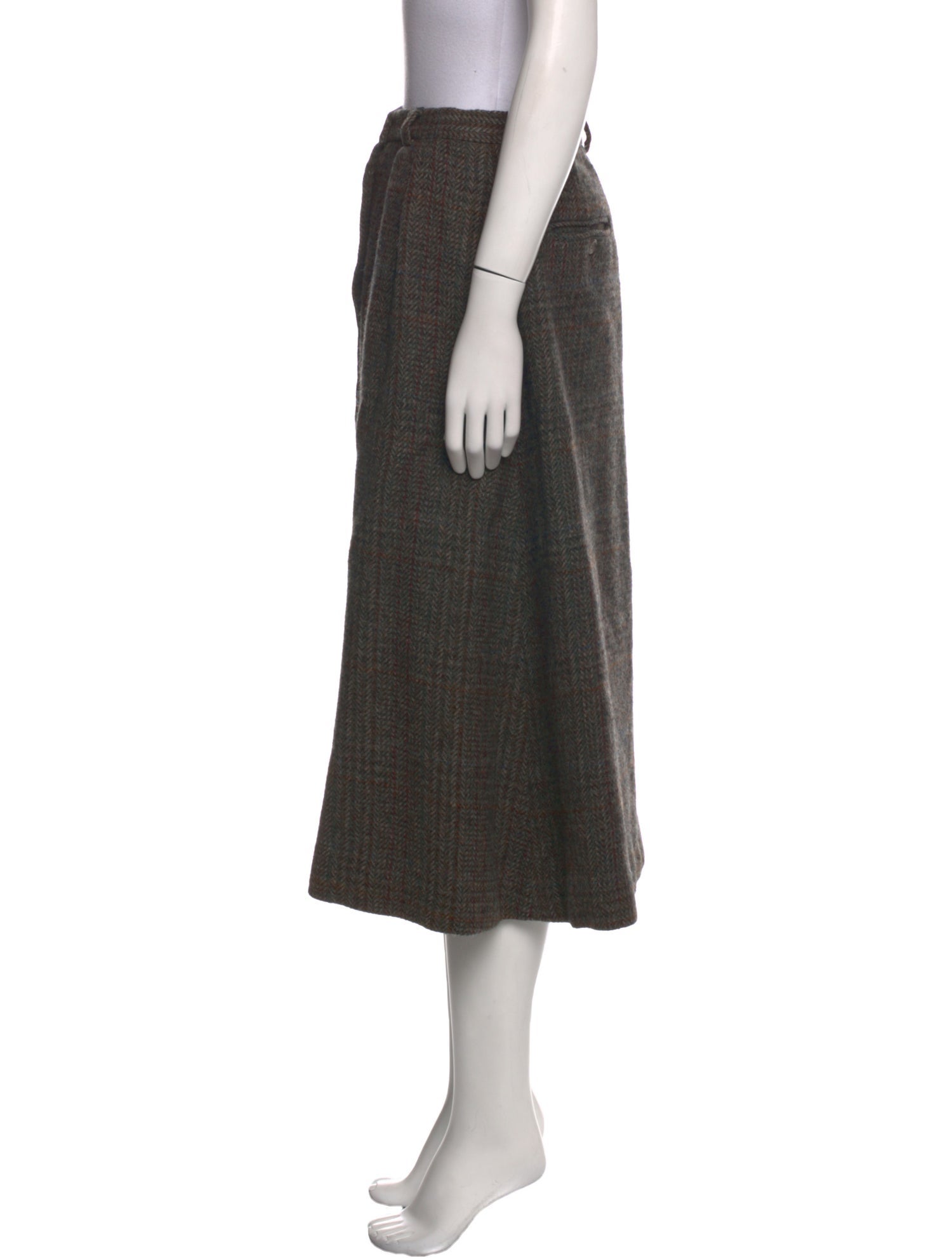 Polo Ralph Lauren Wool Midi Length Skirt