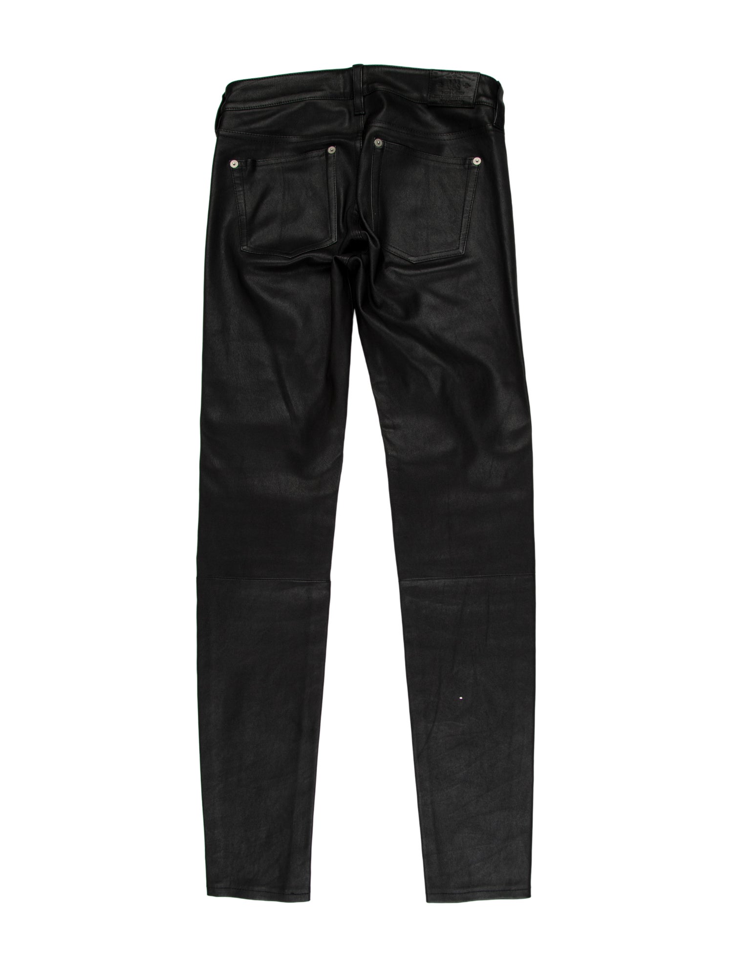 Polo Ralph Lauren Lamb Leather Skinny Leg Pants
