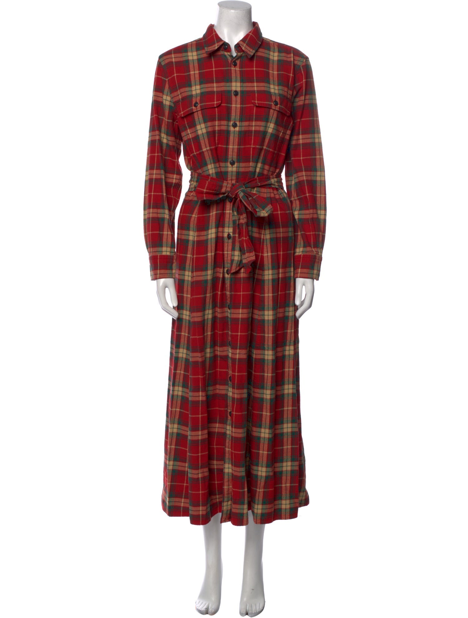 Polo Ralph Lauren Plaid Print Long Dress