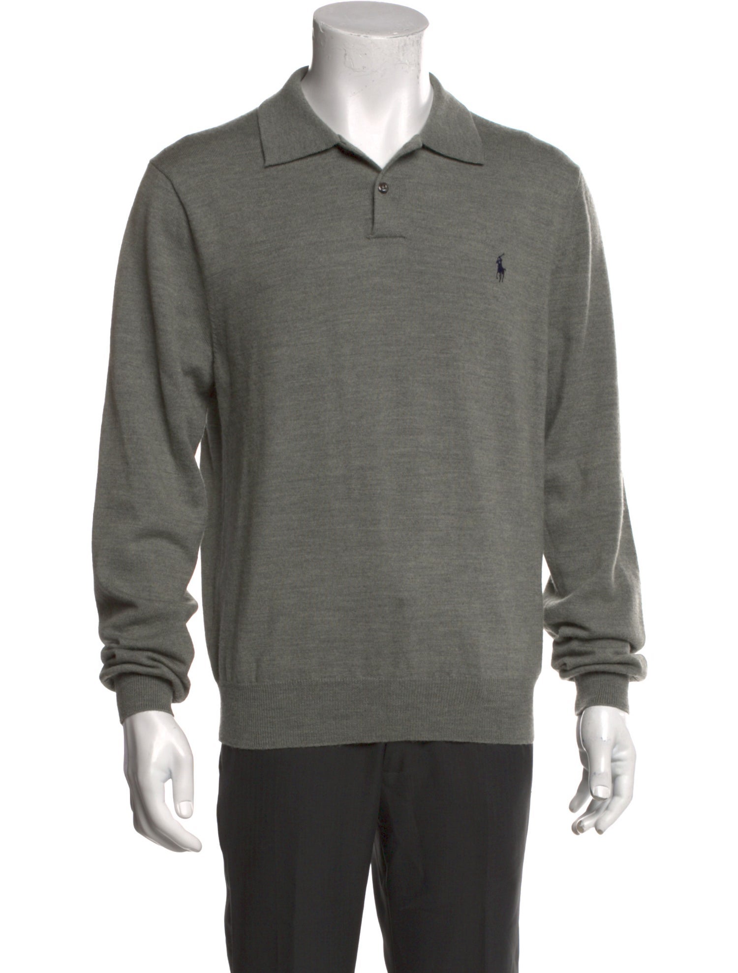Polo Ralph Lauren Merino Wool Mock Neck Polo Sweater