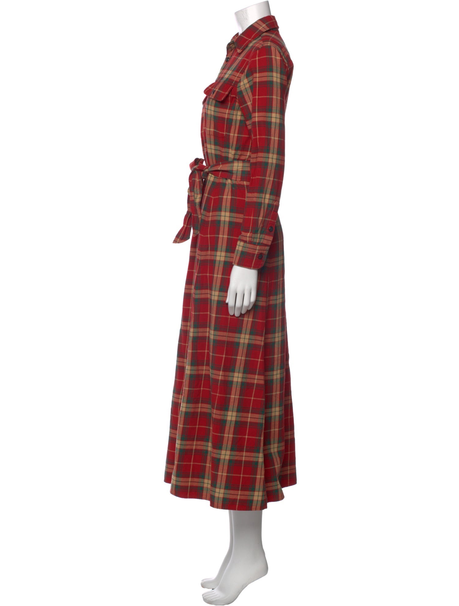Polo Ralph Lauren Plaid Print Long Dress