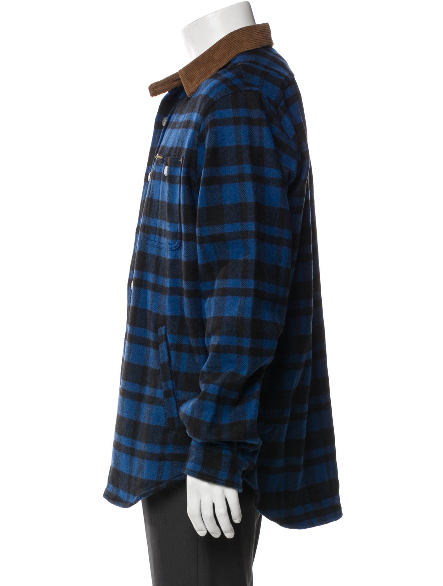 Polo Ralph Lauren Wool Plaid Print Denim Jacket