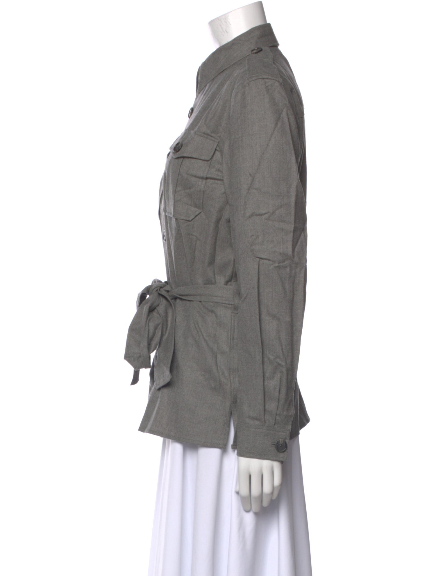 Polo Ralph Lauren Wool Long Sleeve Button-Up Top