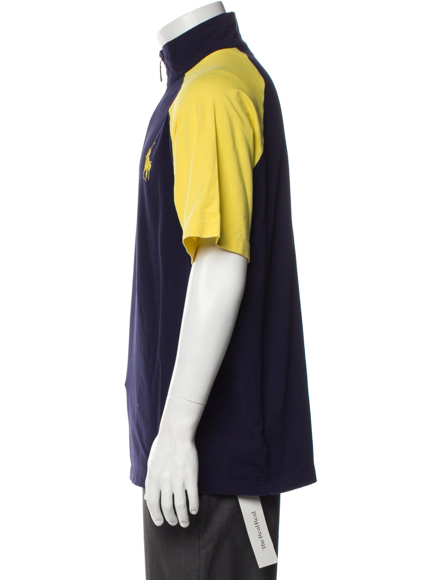 Polo Ralph Lauren Colorblock Pattern Mock Neck Polo Shirt