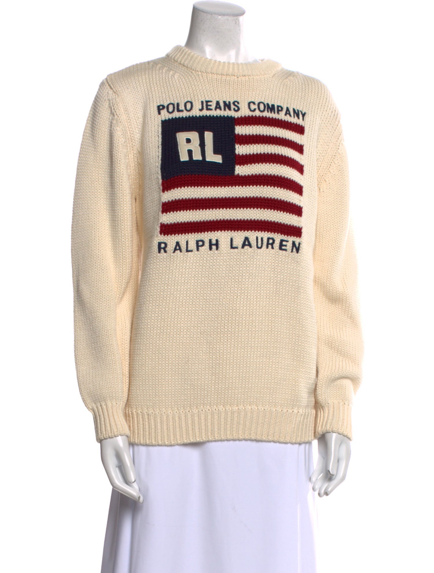 Polo Ralph Lauren Graphic Print Mock Neck Sweater