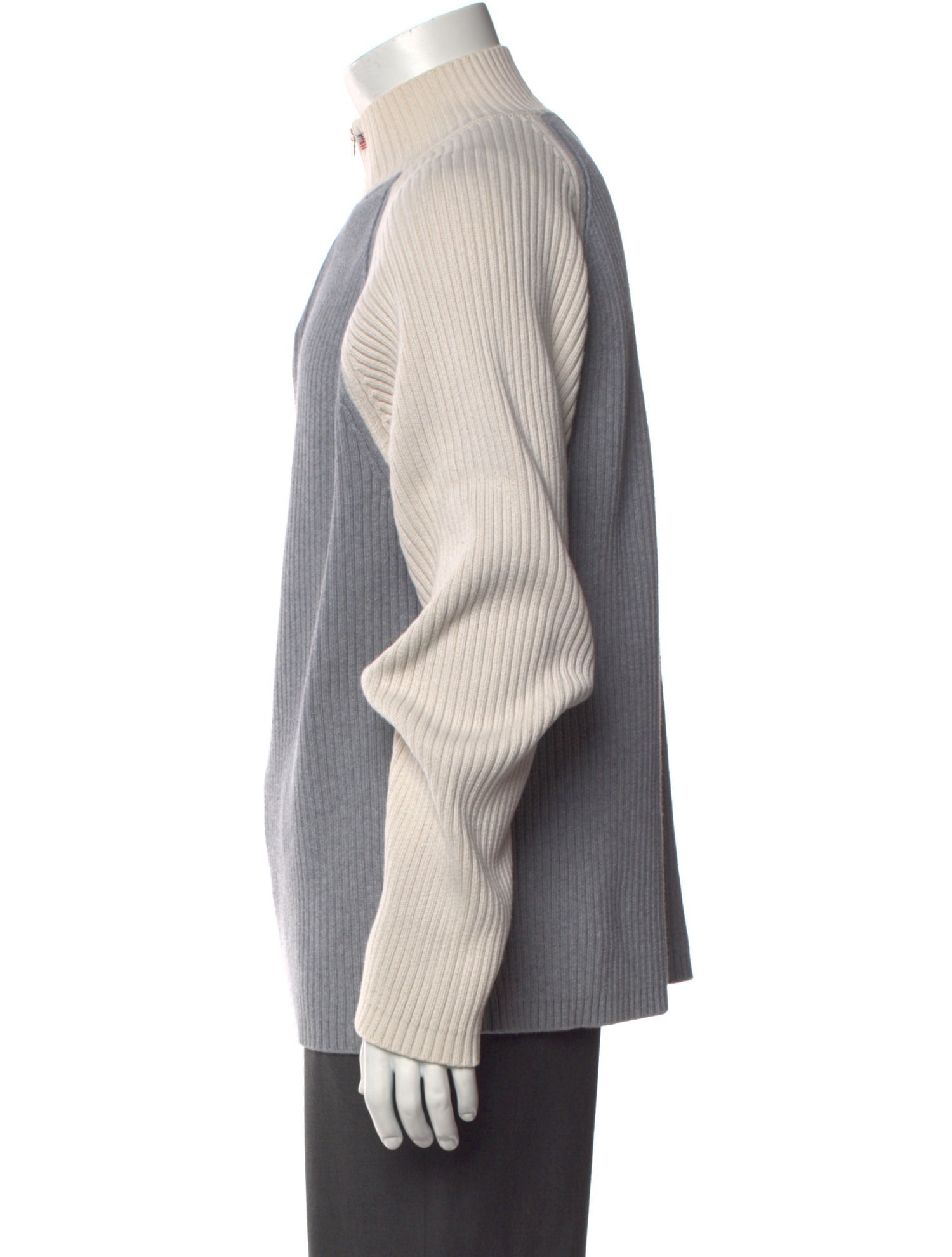 Polo Ralph Lauren Colorblock Pattern Mock Neck Polo Sweater