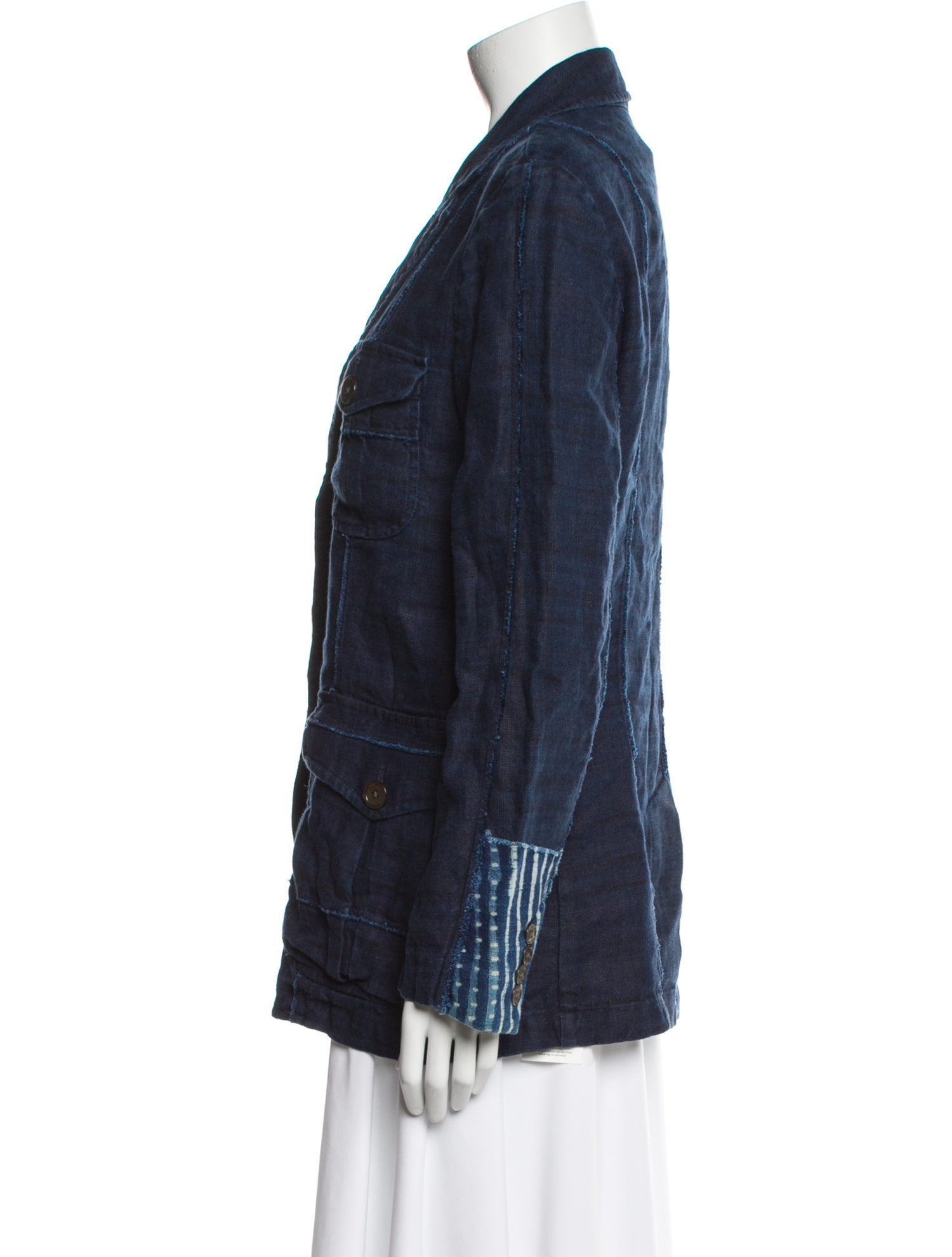 Polo Ralph Lauren Linen Plaid Print Denim Jacket w/ Tags