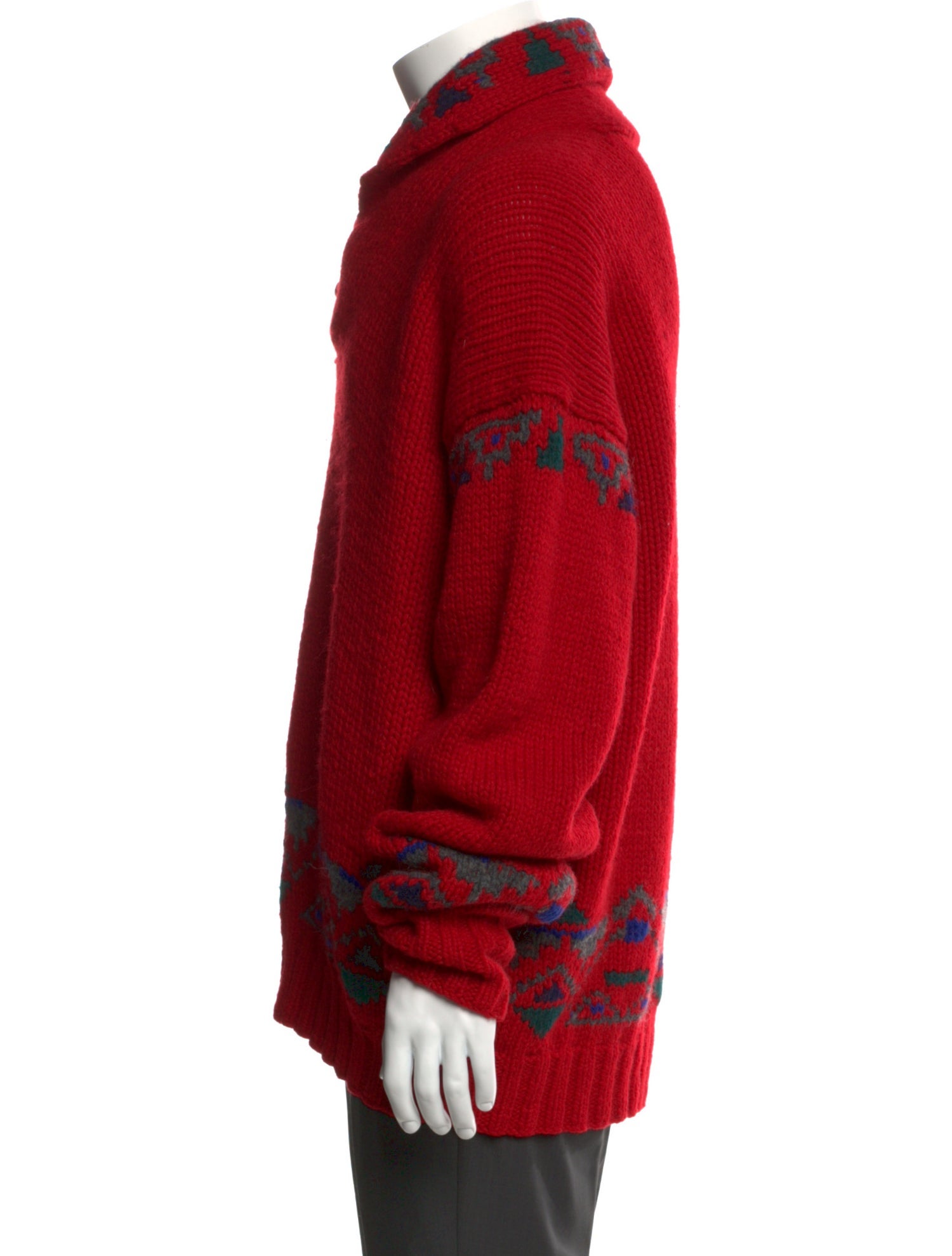 Polo Ralph Lauren Wool Patterned Polo Sweater