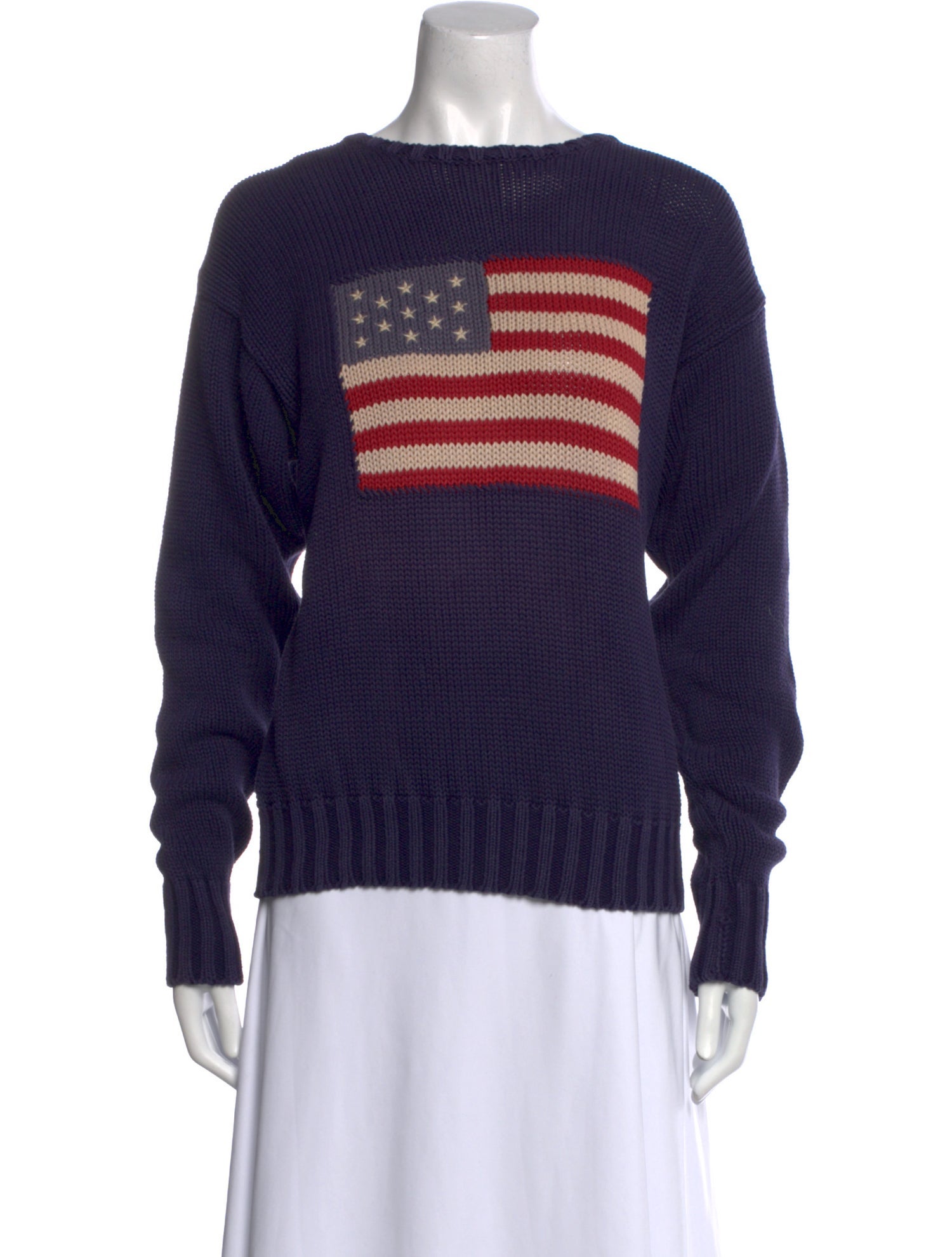 Polo Ralph Lauren Graphic Print Bateau Neckline Sweater
