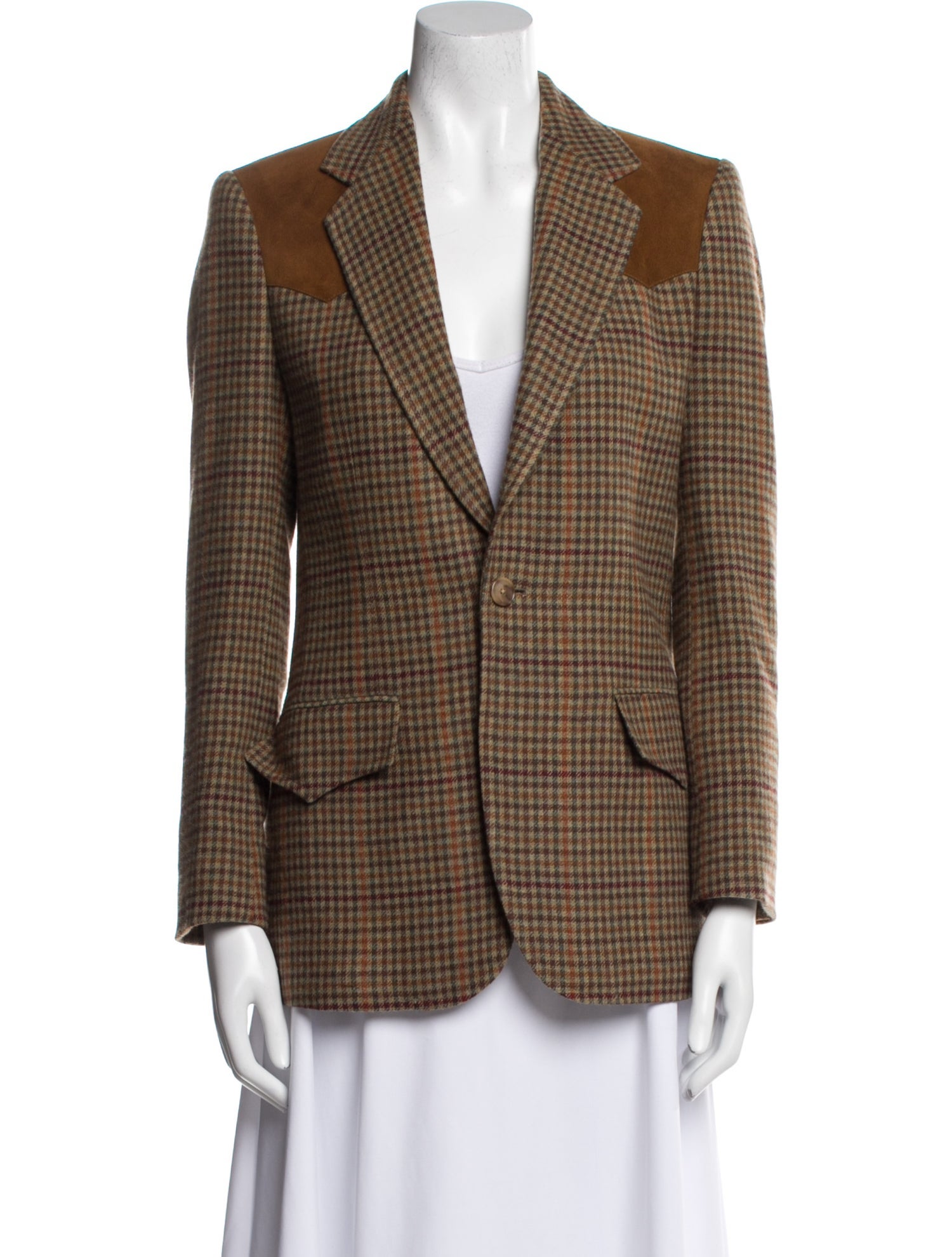 Polo Ralph Lauren Wool Plaid Print Blazer