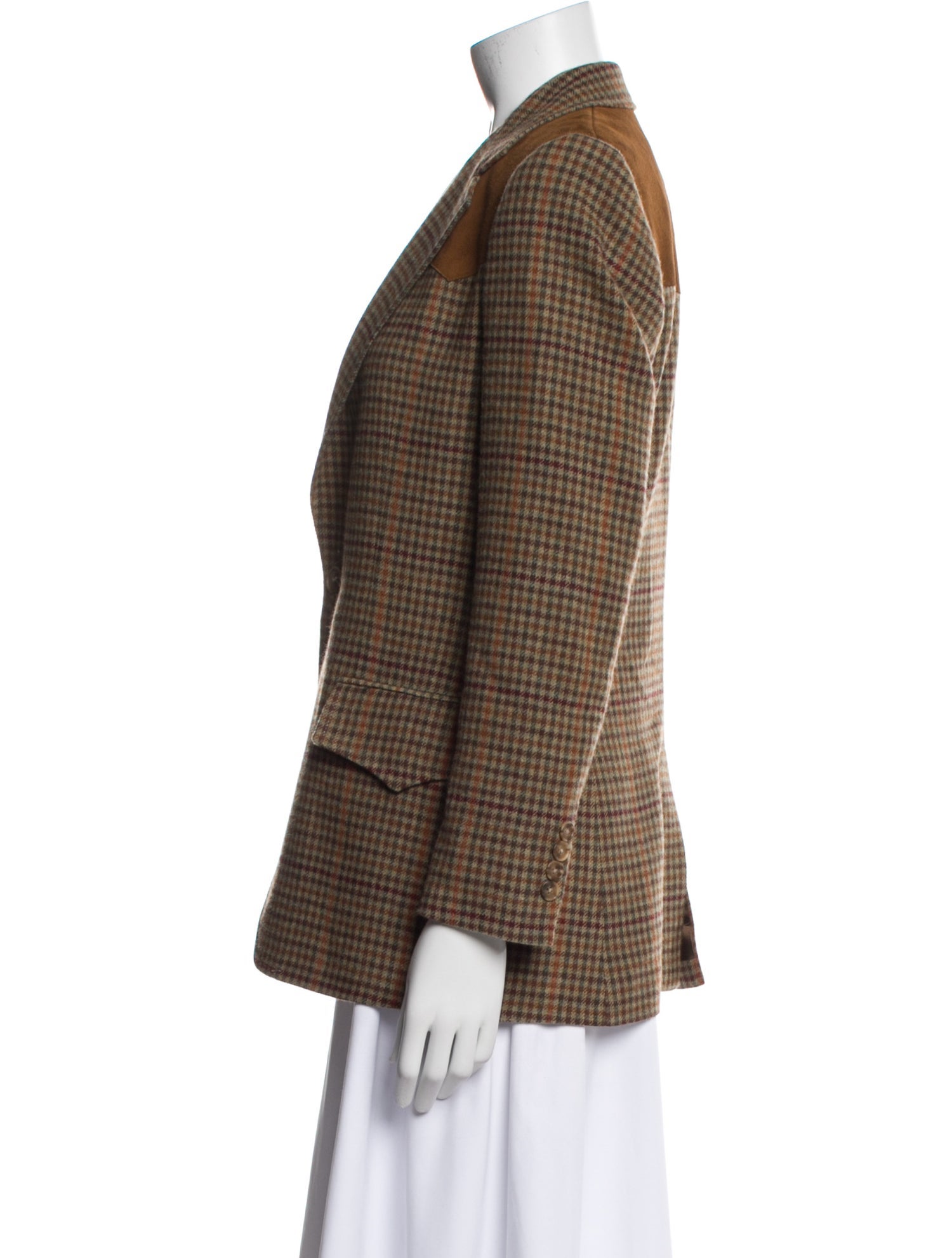 Polo Ralph Lauren Wool Plaid Print Blazer