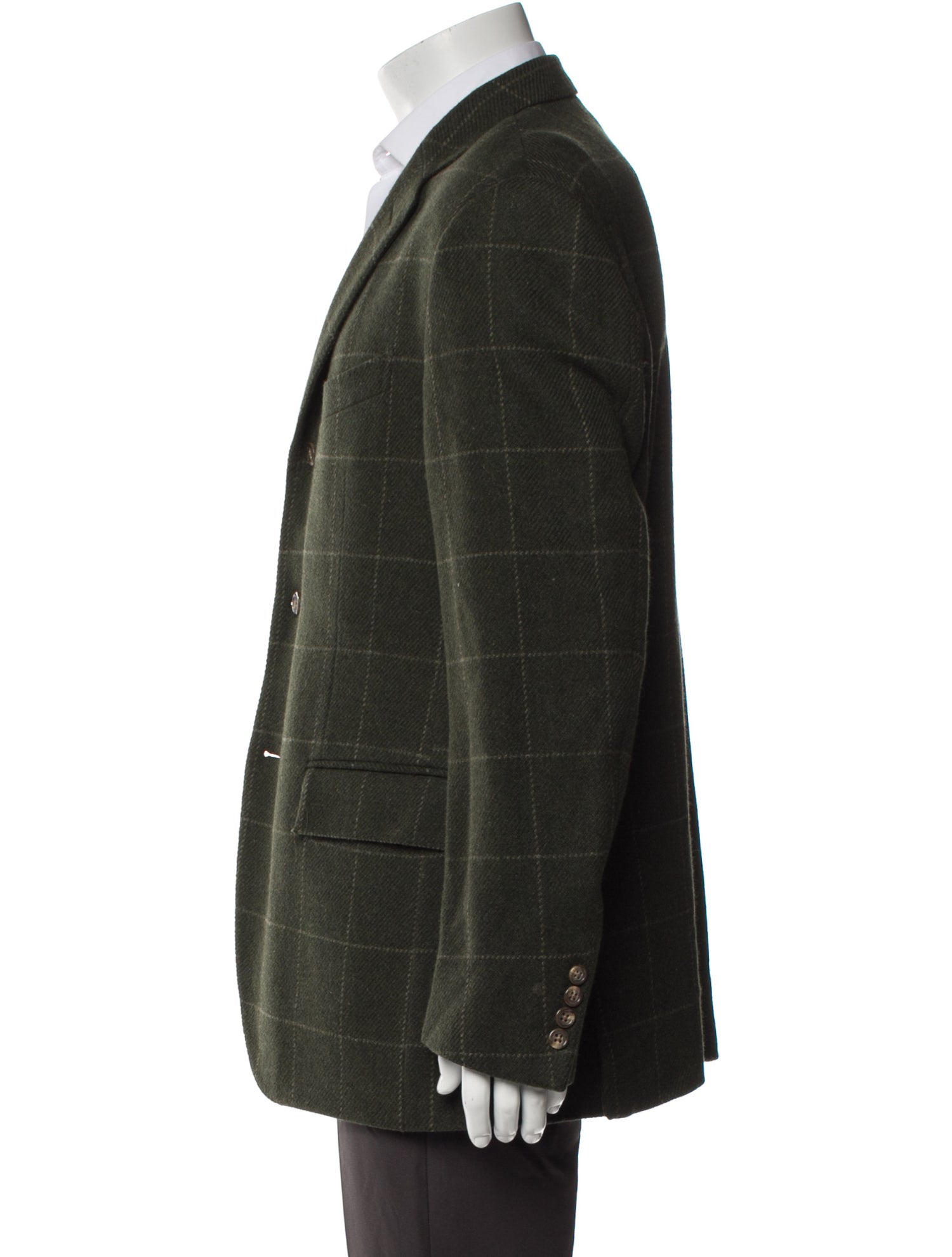 Polo Ralph Lauren Virgin Wool Plaid Print Blazer