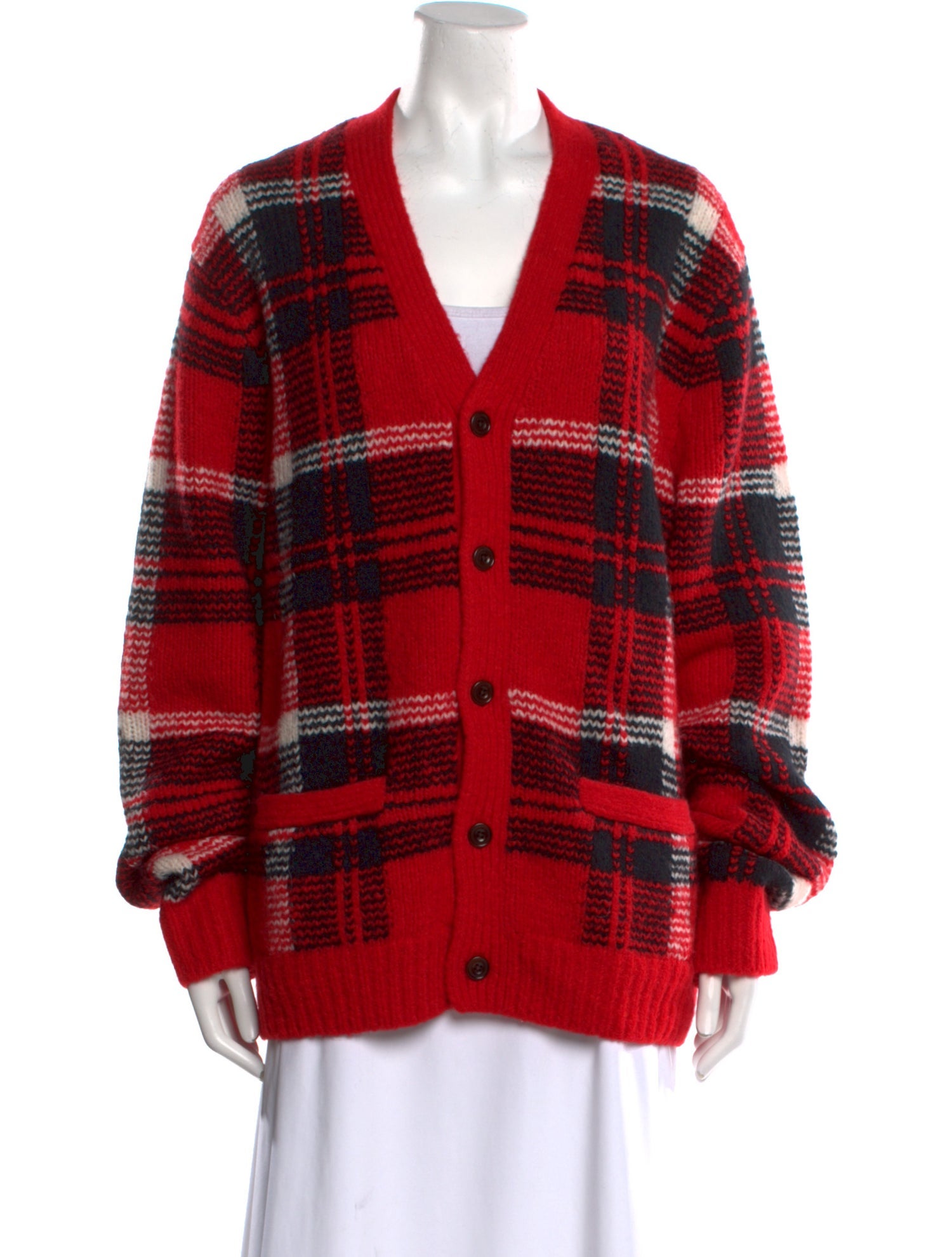 Polo Ralph Lauren Plaid Print V-Neck Sweater