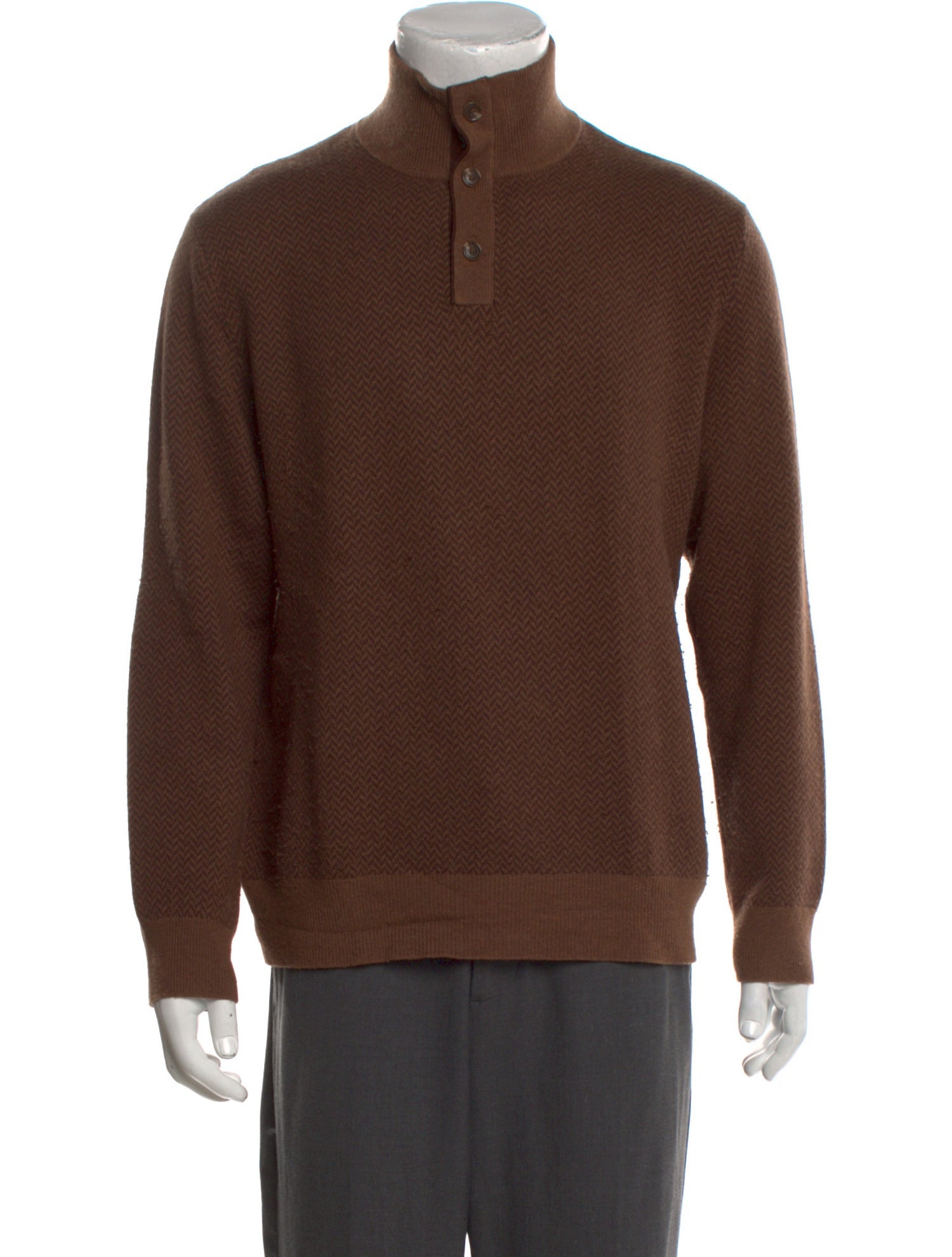 Polo Ralph Lauren Merino Wool Mock Neck Polo Sweater