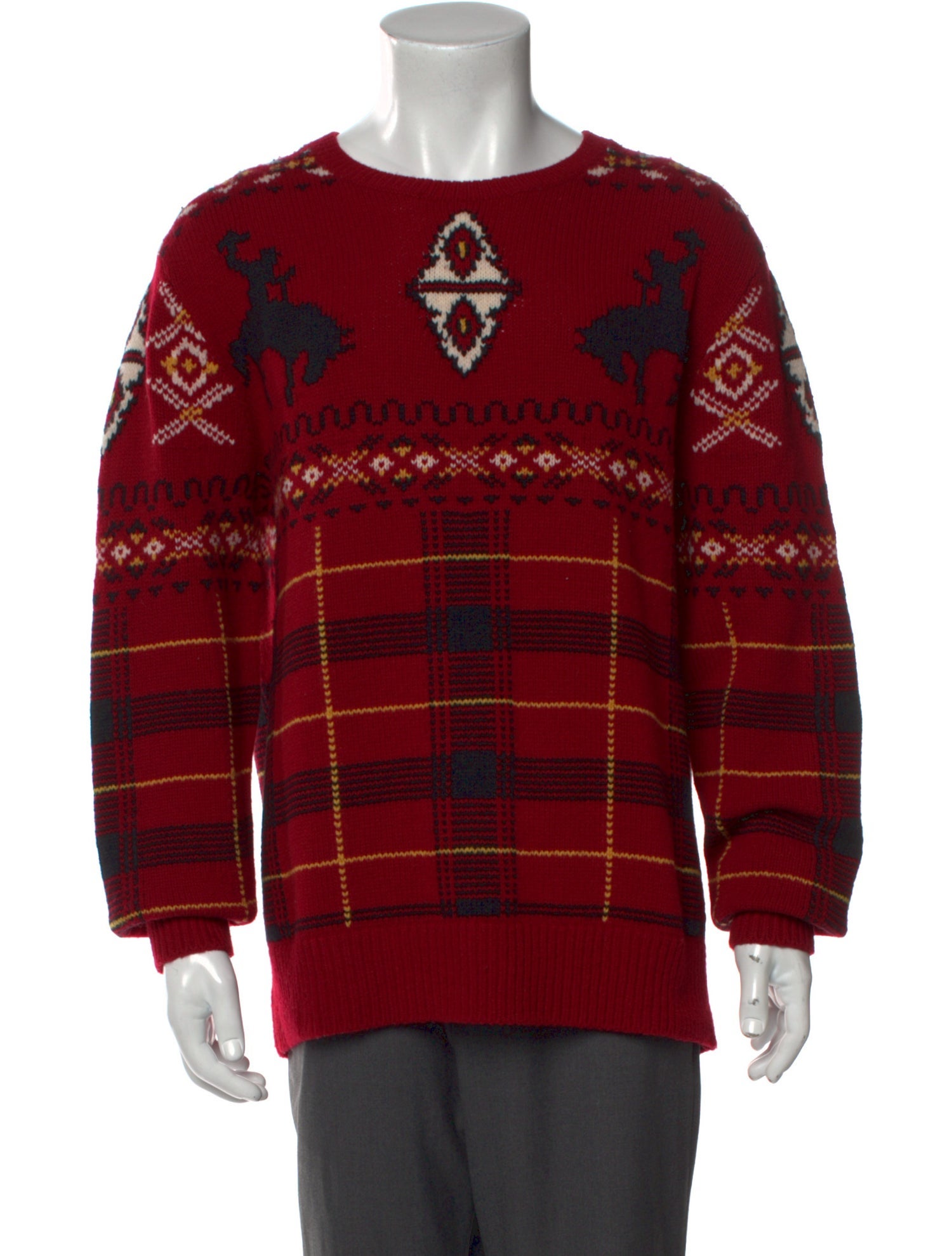 Polo Ralph Lauren Wool Plaid Print Pullover
