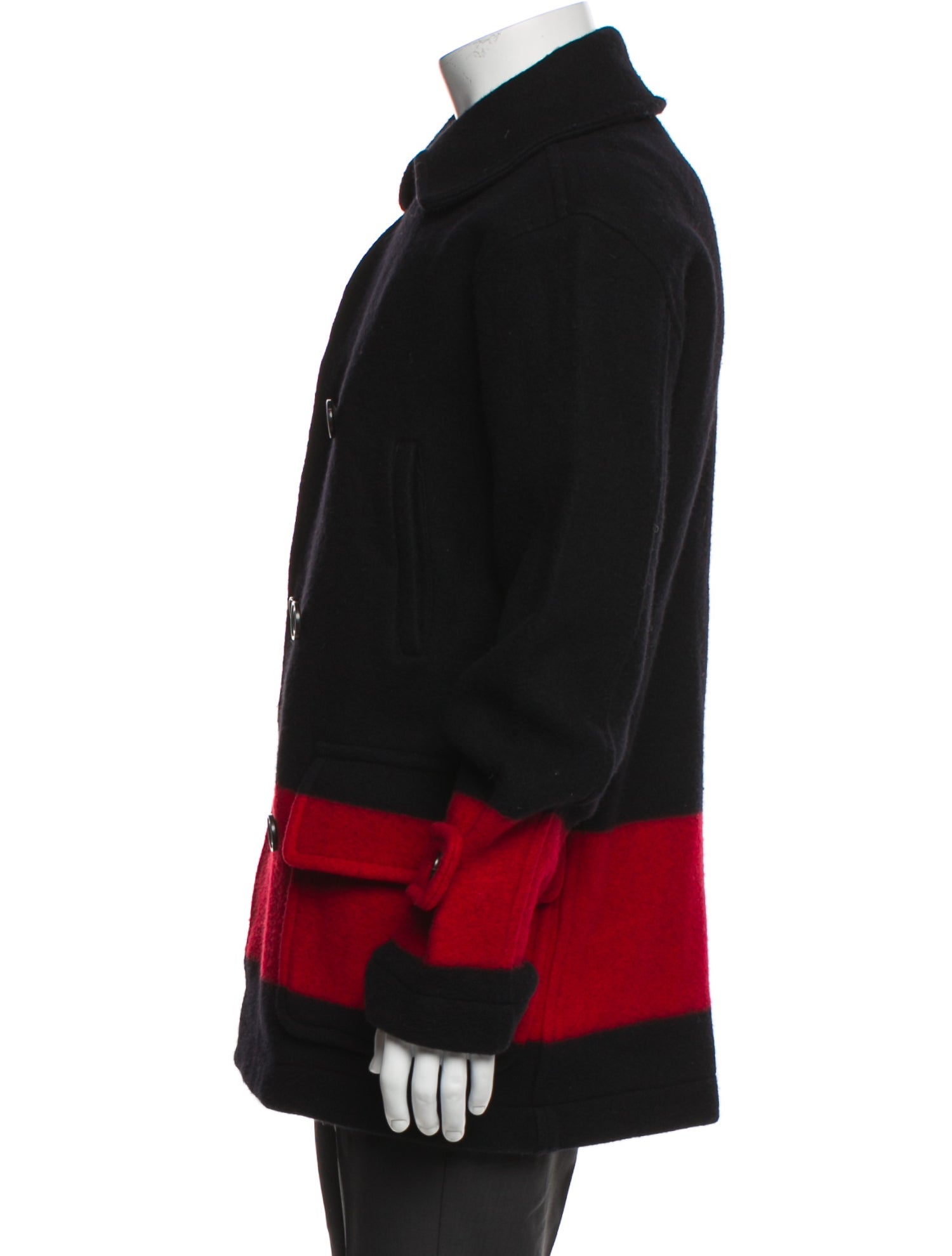 Polo Ralph Lauren Merino Wool Colorblock Pattern Peacoat