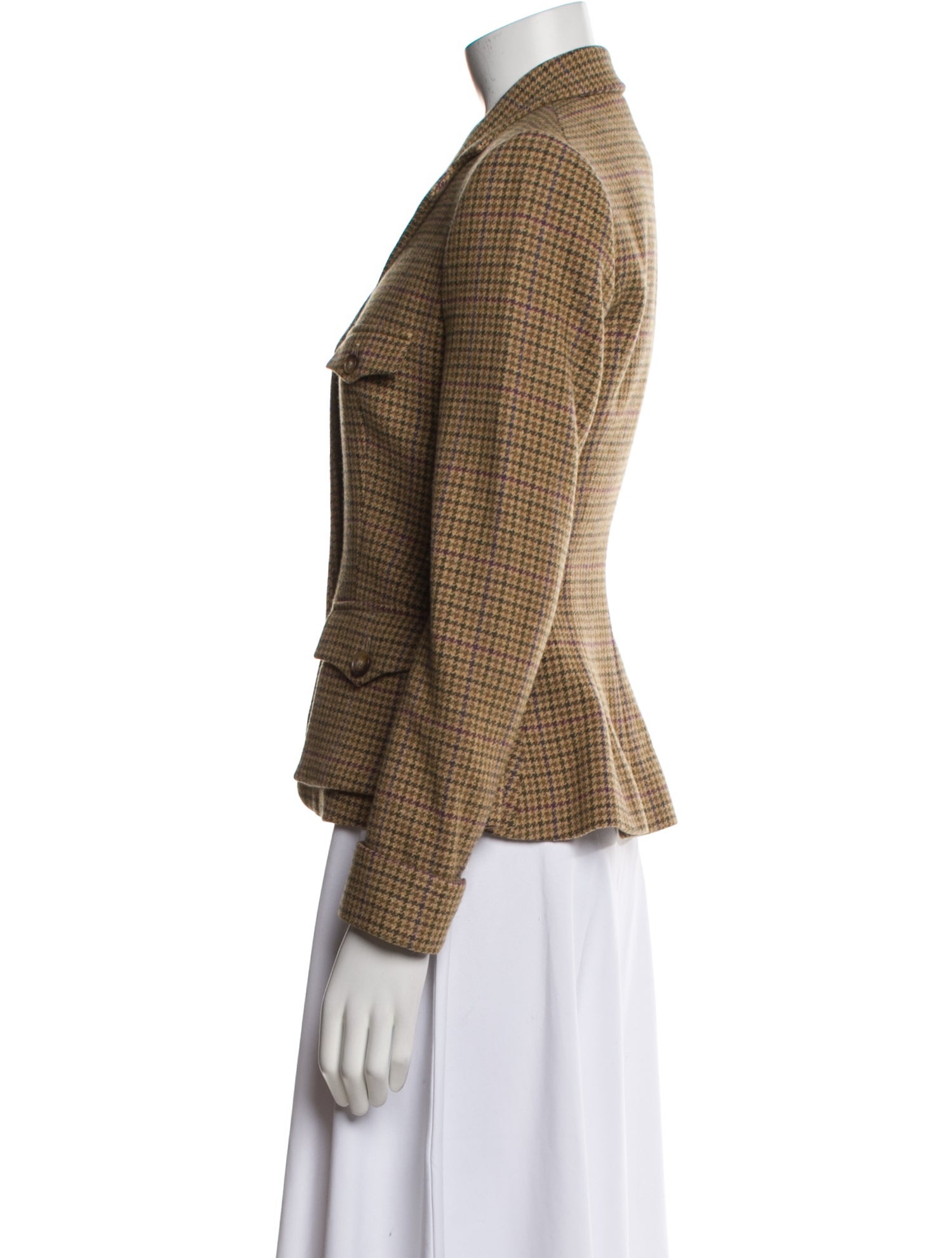 Polo Ralph Lauren Wool Houndstooth Print Blazer