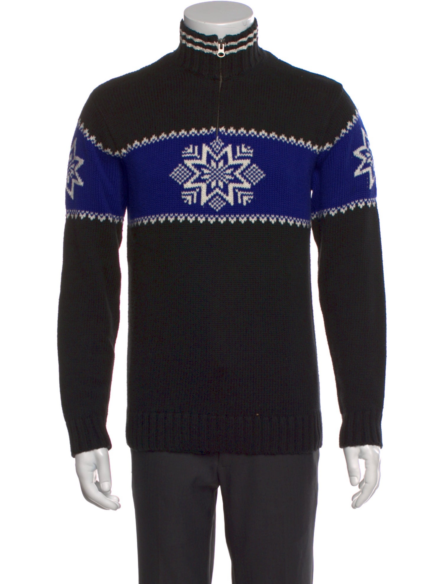 Polo Ralph Lauren Graphic Print Mock Neck Cardigan