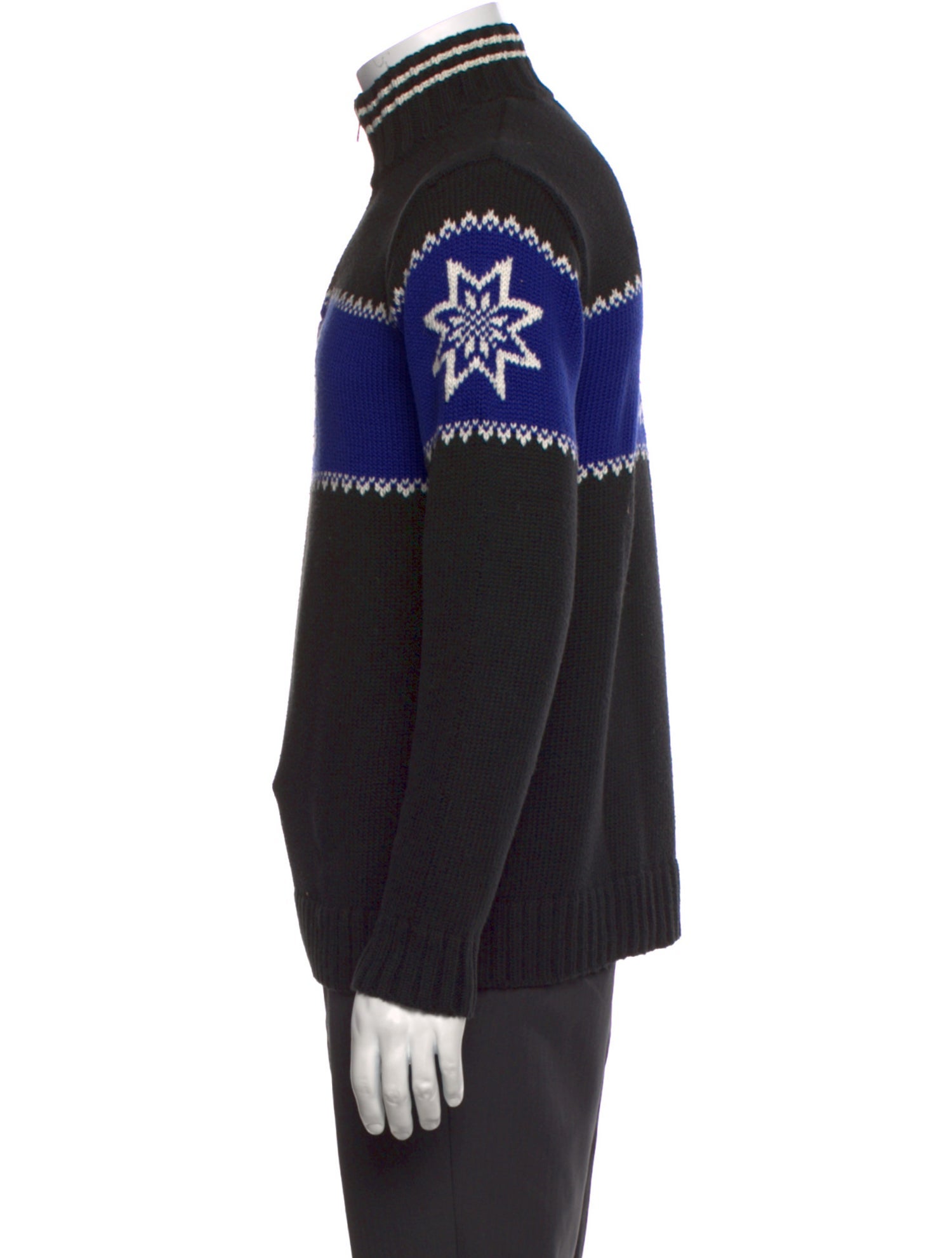 Polo Ralph Lauren Graphic Print Mock Neck Cardigan