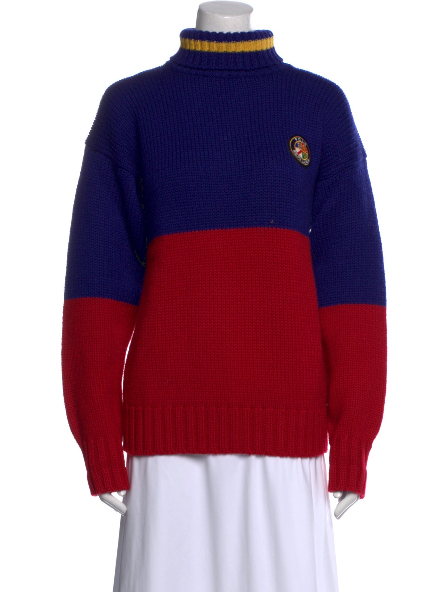 Polo Ralph Lauren Wool Colorblock Pattern Sweater