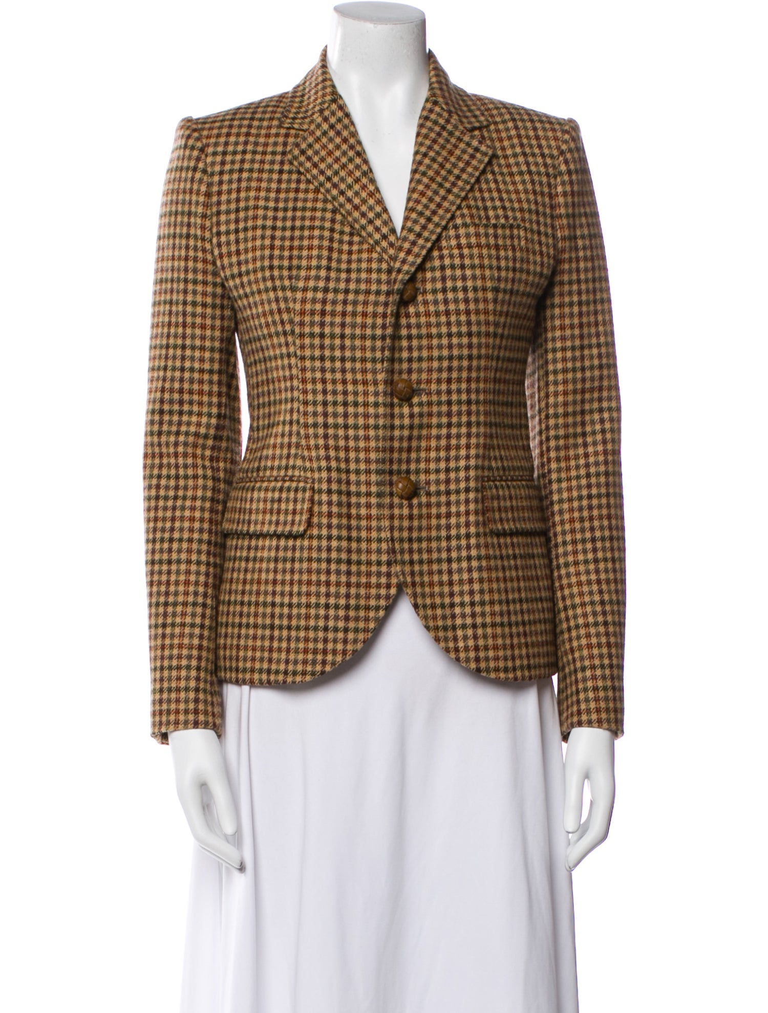Polo Ralph Lauren Wool Plaid Print Blazer