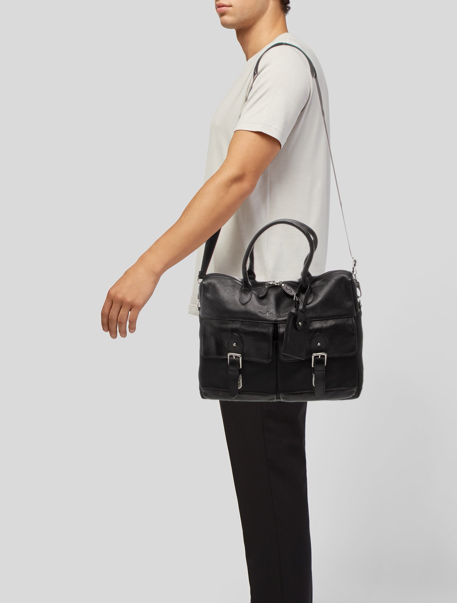 Polo Ralph Lauren Leather Messenger Bag