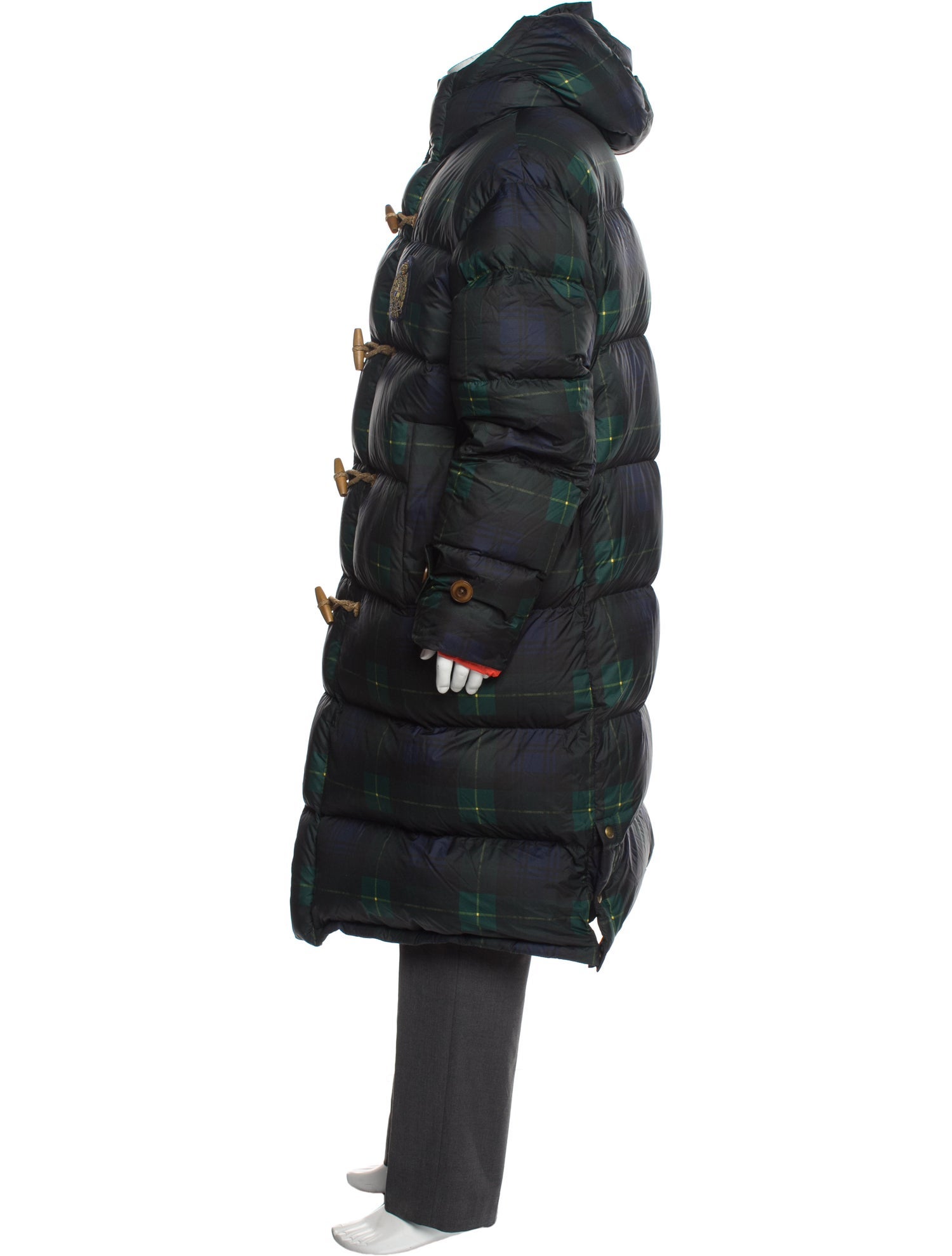 Polo Ralph Lauren Plaid Print Puffer Coat