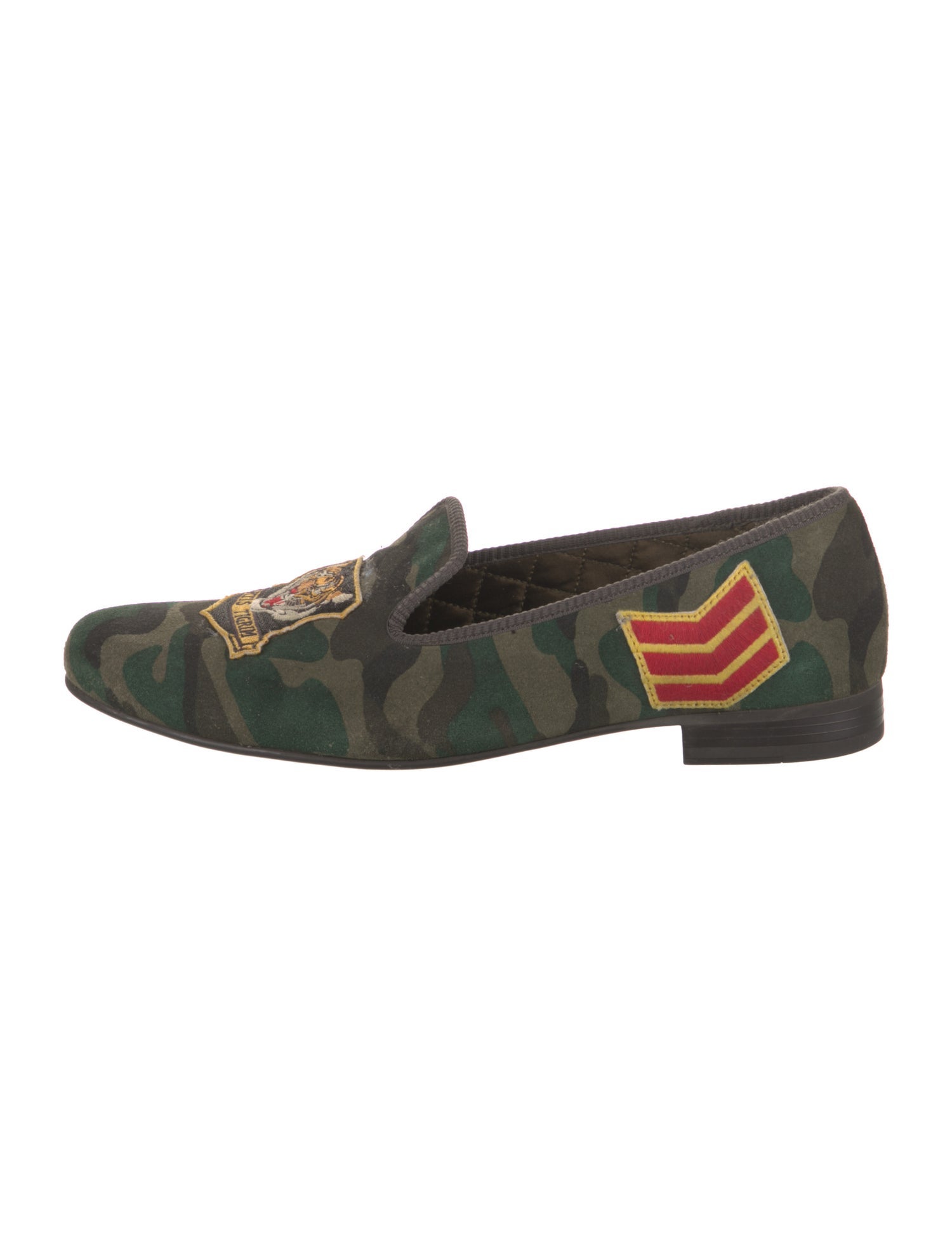 Polo Ralph Lauren Suede Camouflage Print Loafers