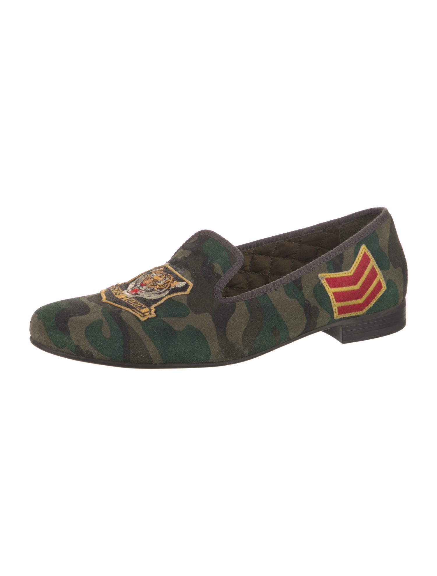 Polo Ralph Lauren Suede Camouflage Print Loafers