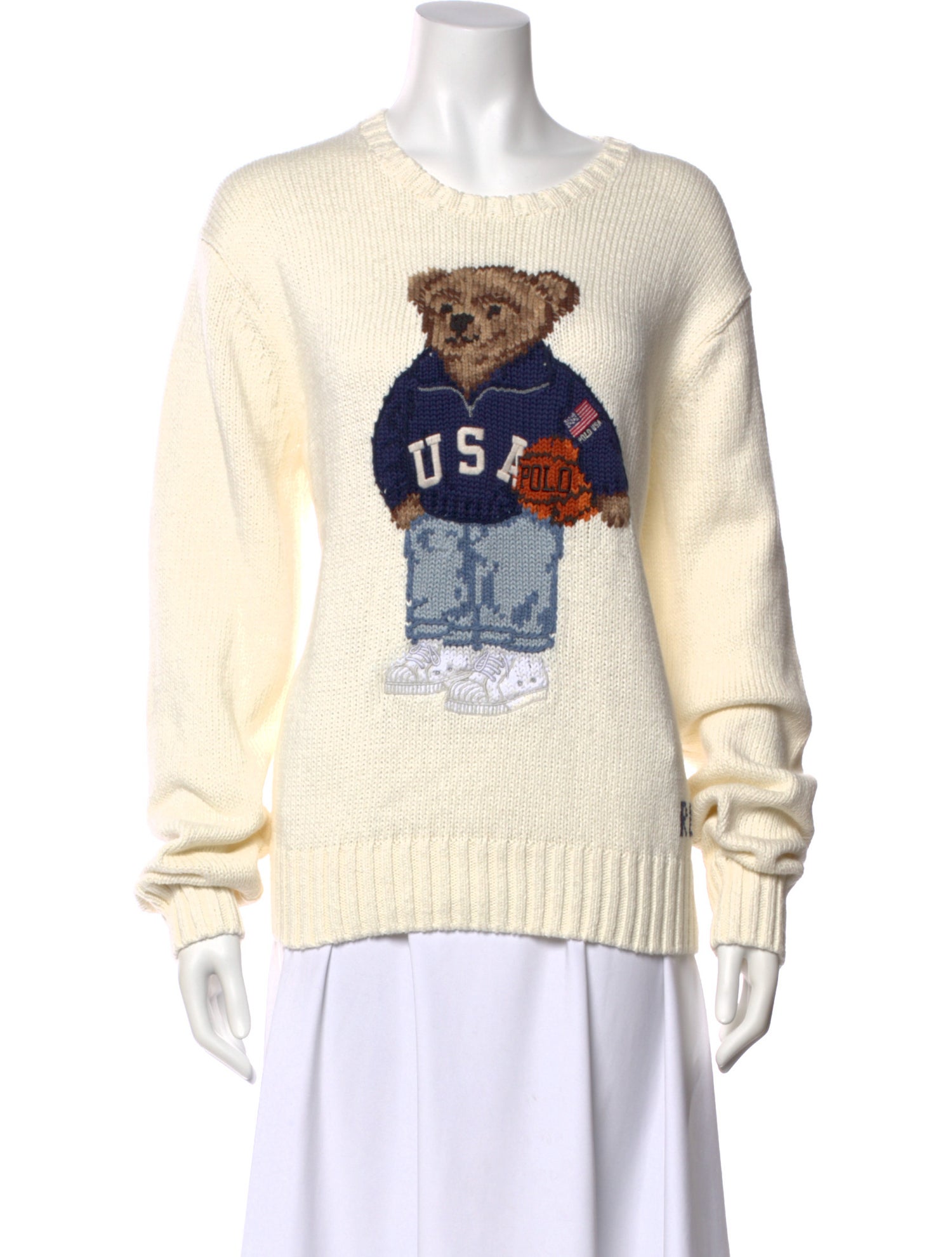 Polo Ralph Lauren Graphic Print Crew Neck Sweater w/ Tags