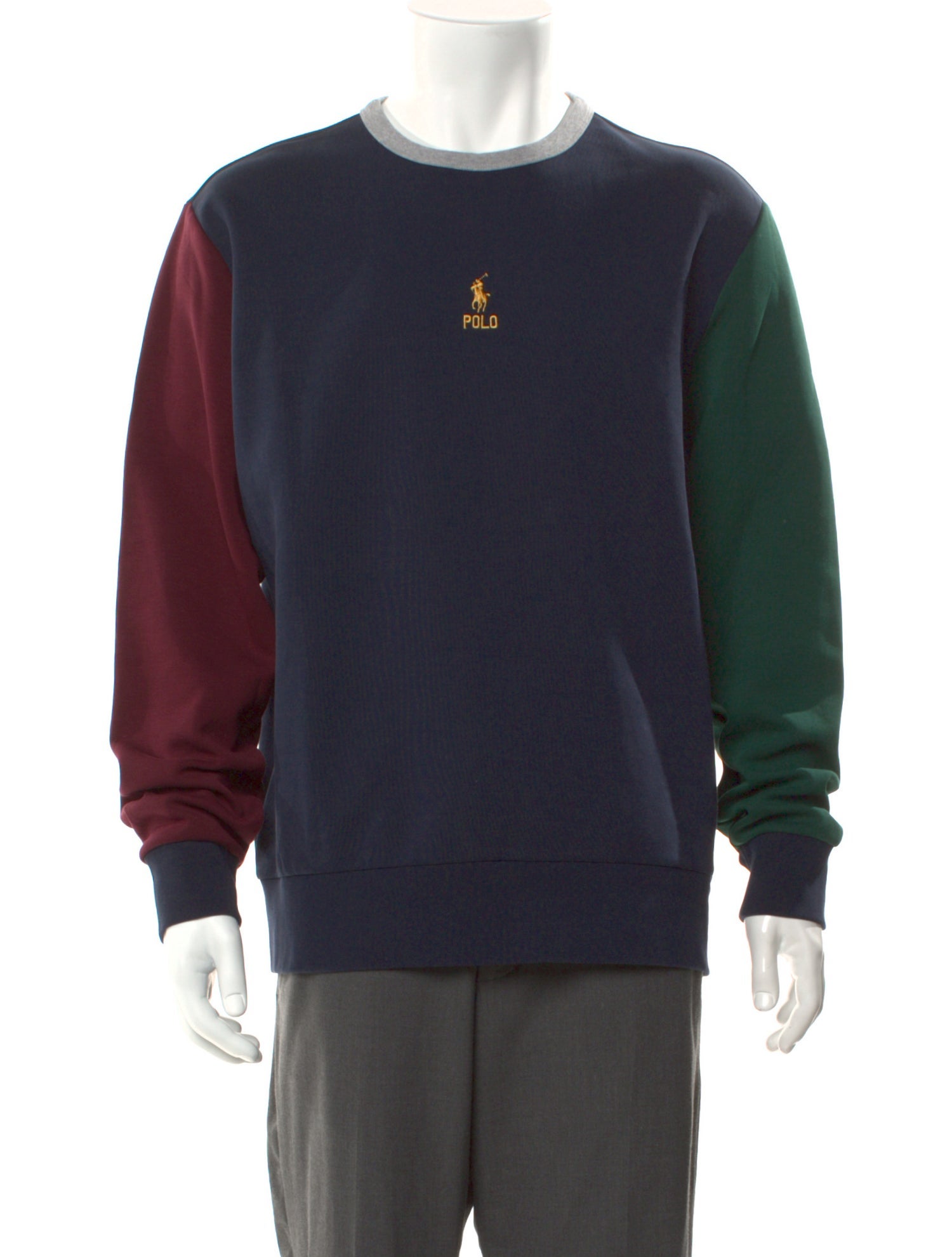 Polo Ralph Lauren Colorblock Pattern Crew Neck Pullover