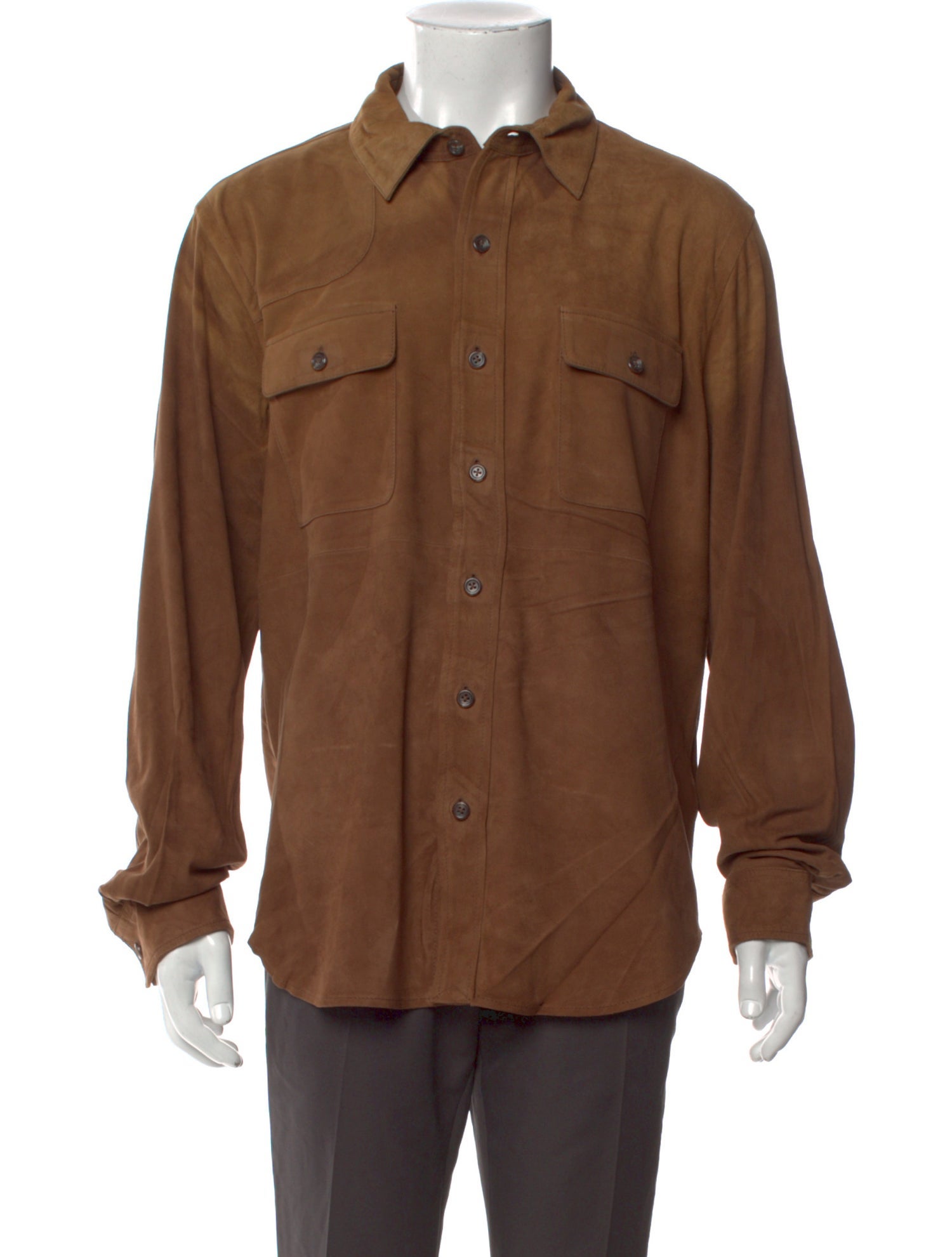 Polo Ralph Lauren Suede Long Sleeve Shirt