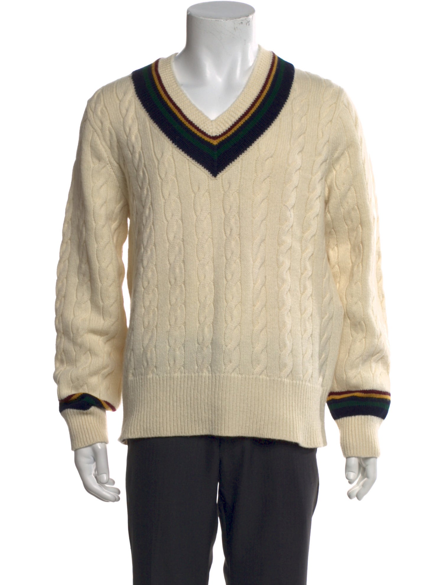 Polo Ralph Lauren Colorblock Pattern V-Neck Pullover