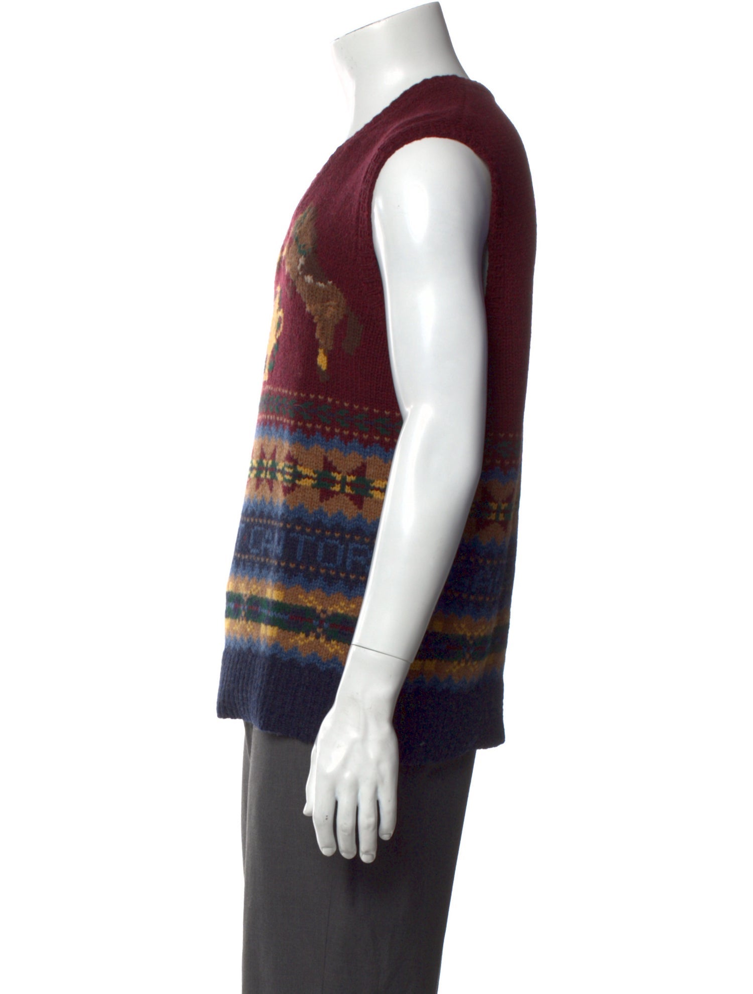 Polo Ralph Lauren Wool Printed Sweater Vest