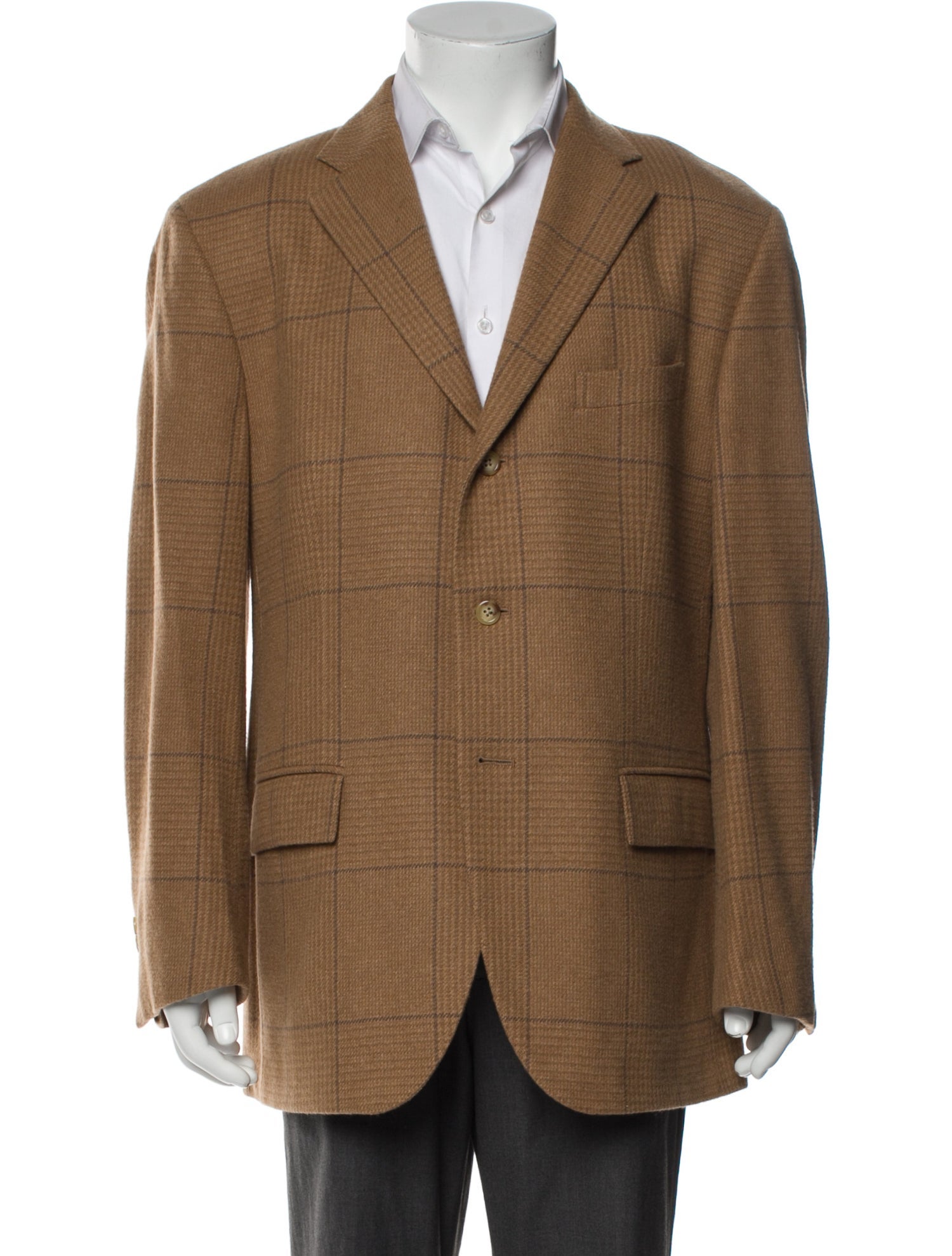 Polo Ralph Lauren Cashmere Plaid Print Overcoat