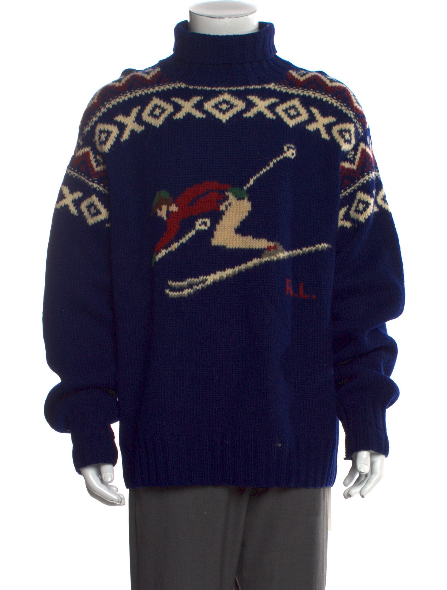 Polo Ralph Lauren Wool Graphic Print Pullover