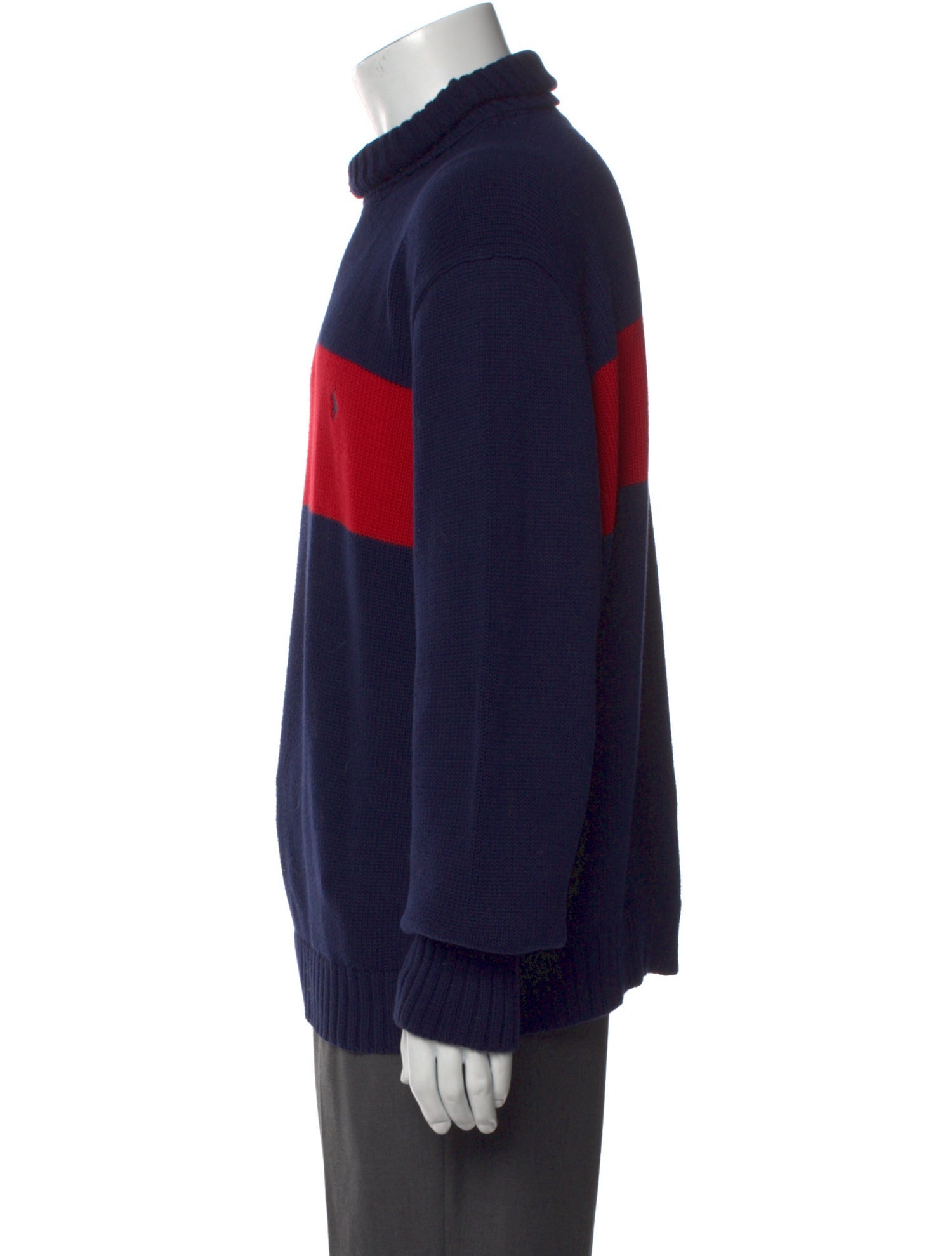 Polo Ralph Lauren Colorblock Pattern Turtleneck Pullover