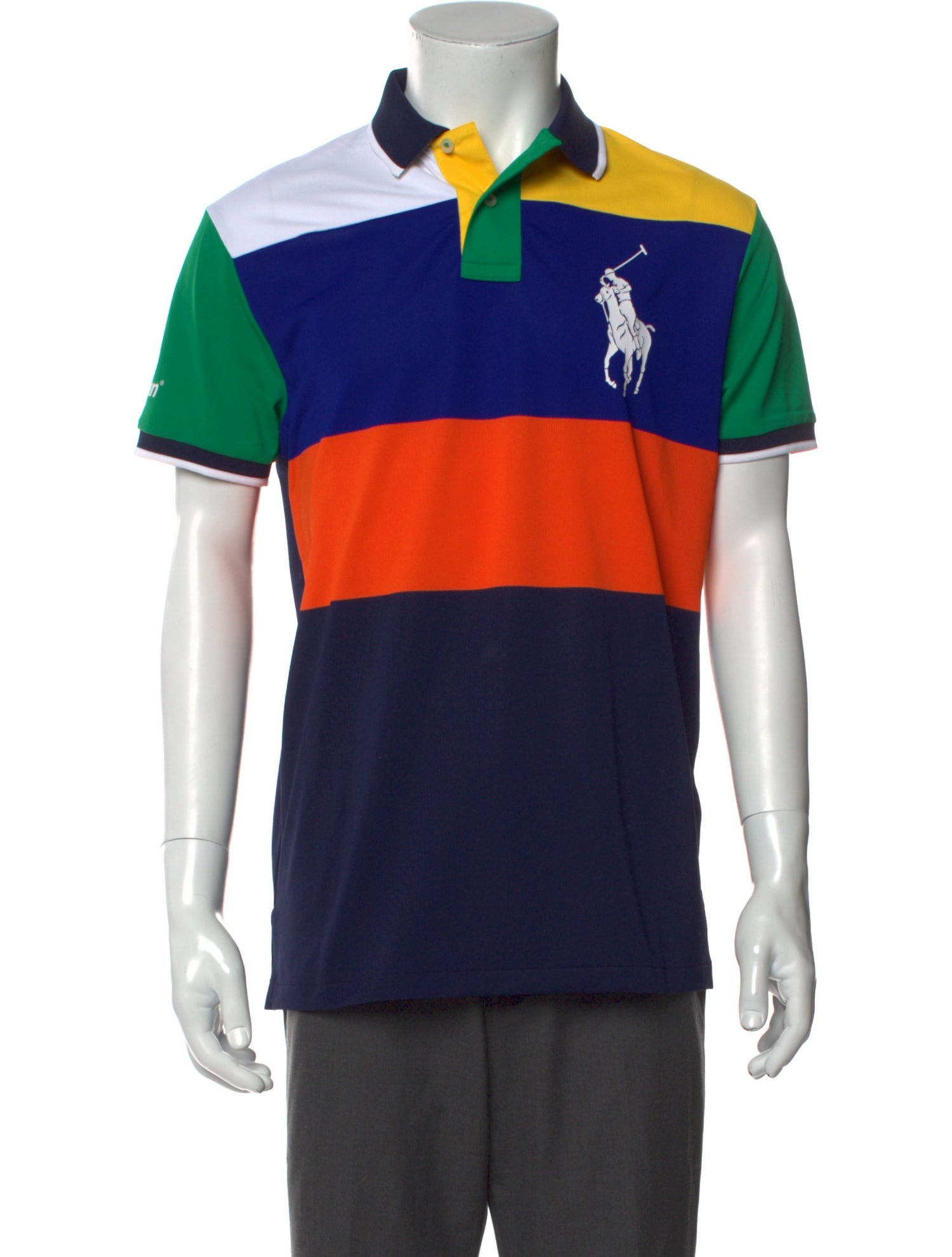 Polo Ralph Lauren Colorblock Pattern Collar Polo Shirt