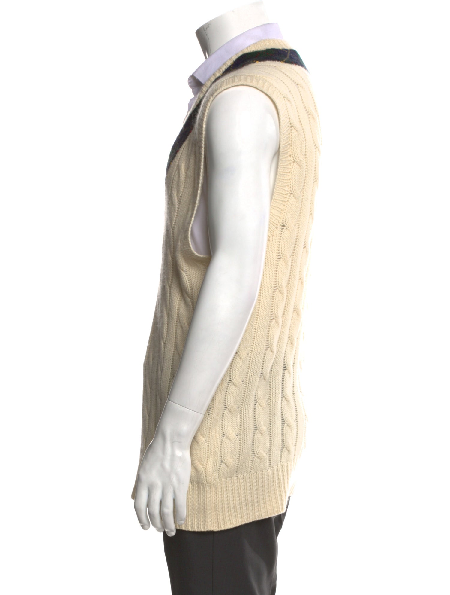 Polo Ralph Lauren Cashmere Colorblock Pattern Sweater Vest