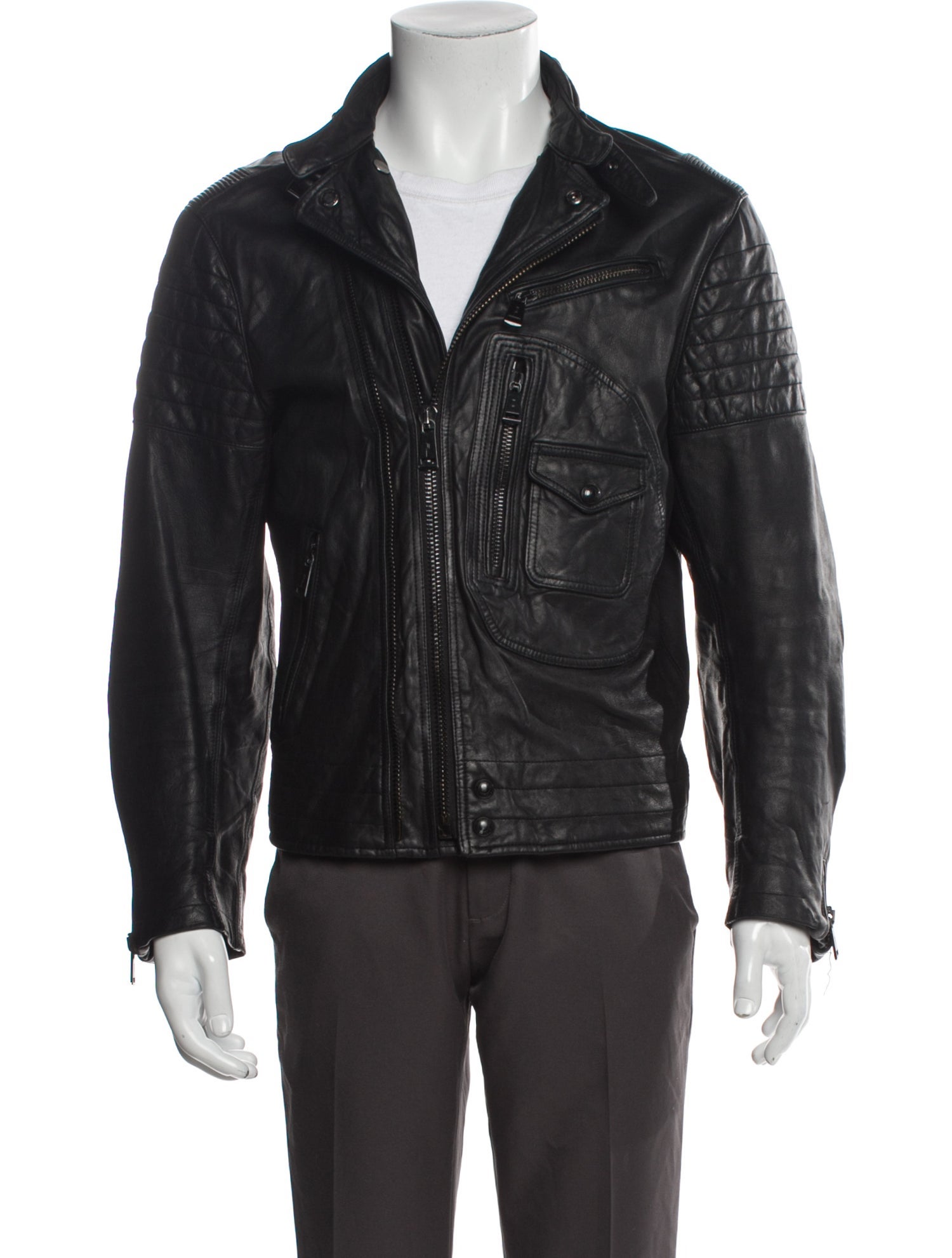 Polo Ralph Lauren Lamb Leather Moto Jacket