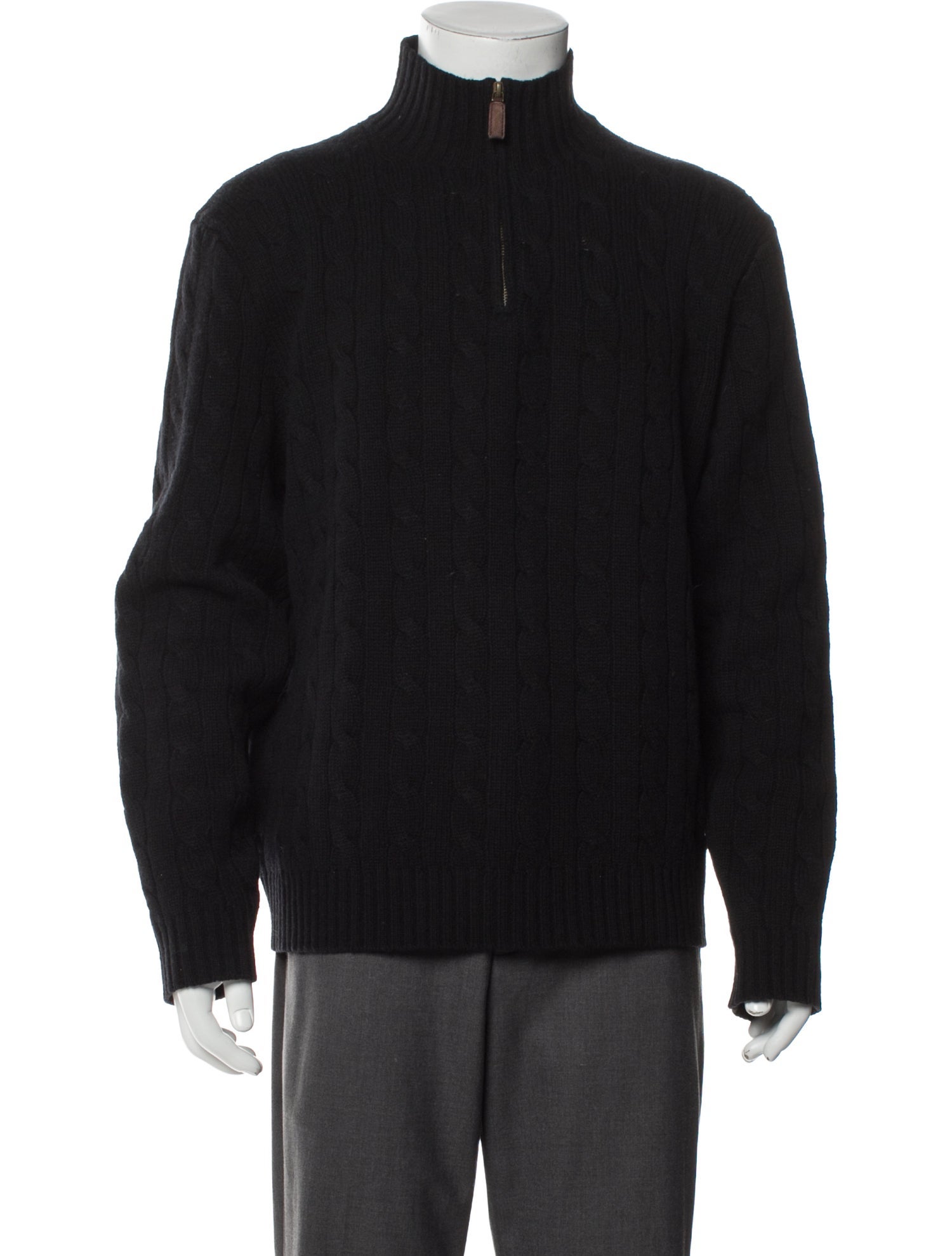 Polo Ralph Lauren Lambswool Mock Neck Polo Sweater