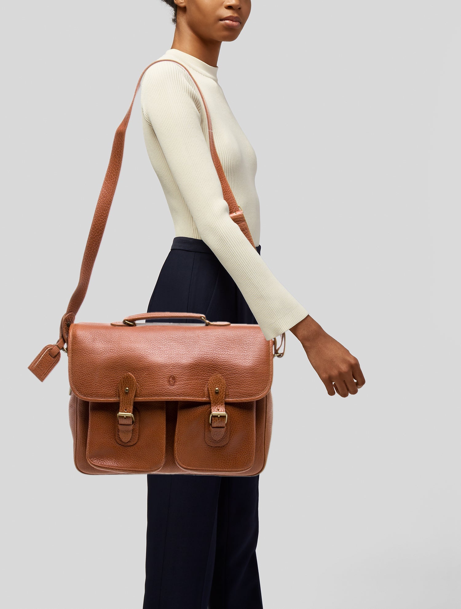 Polo Ralph Lauren Leather Messenger Bag