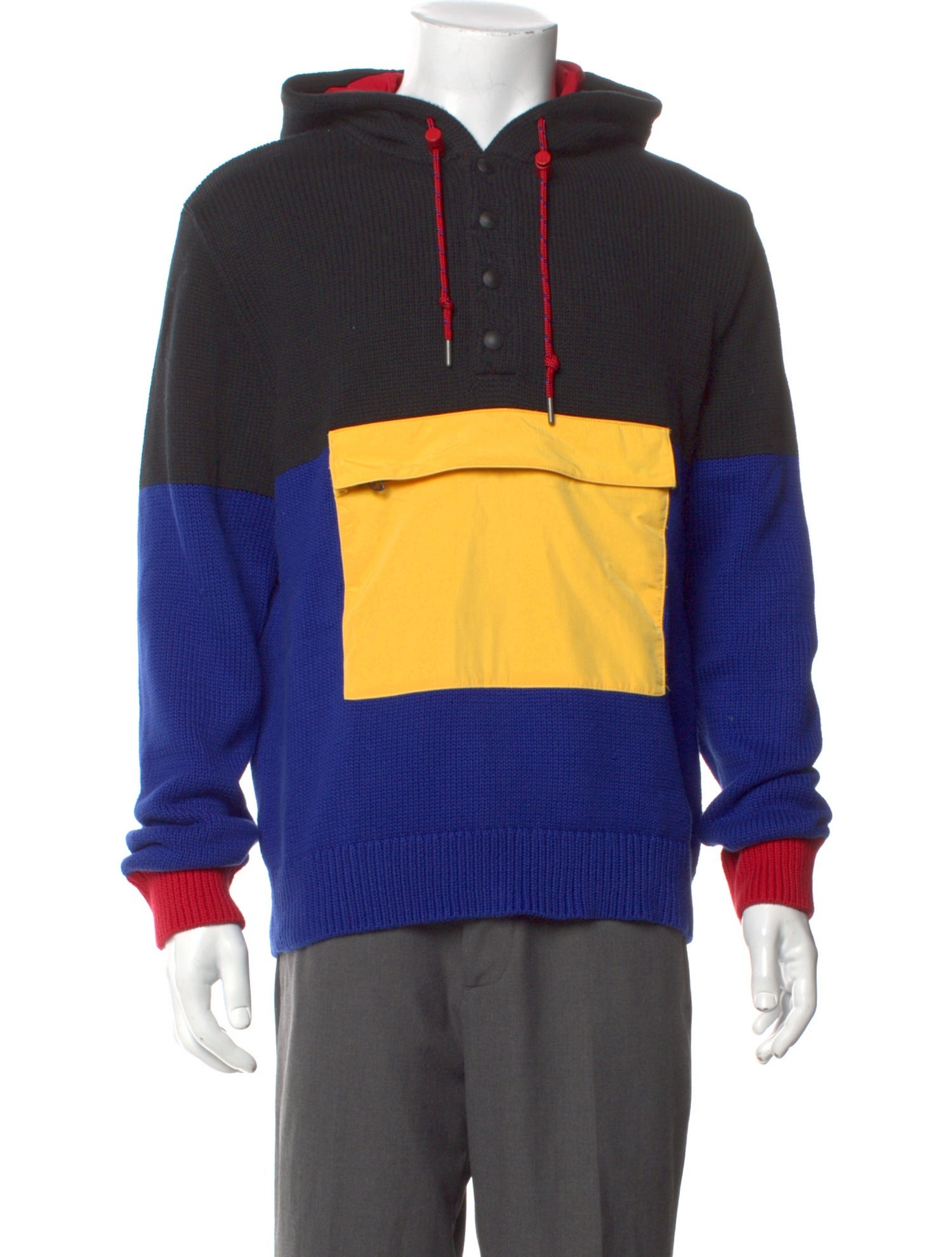 Polo Ralph Lauren Colorblock Pattern Crew Neck Polo Sweater